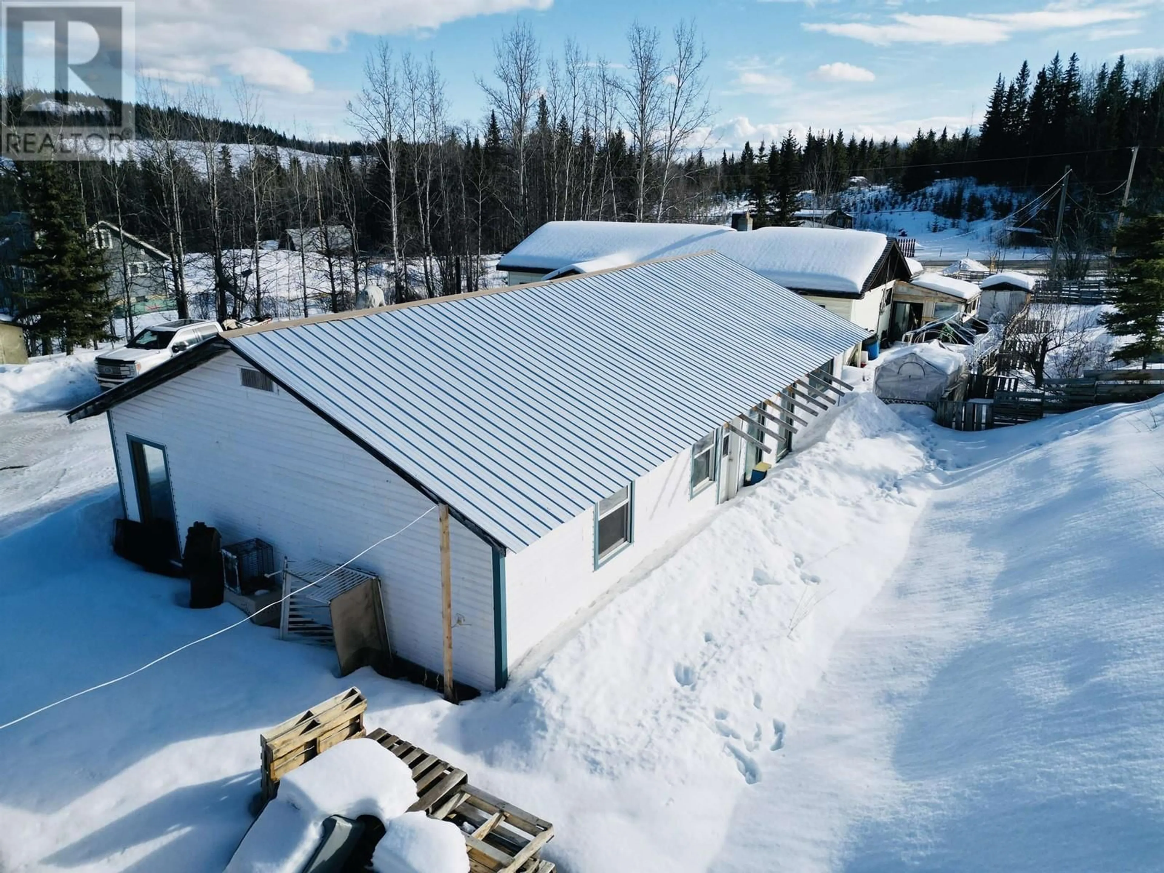 A pic from outside/outdoor area/front of a property/back of a property/a pic from drone, building for 27427 KEEFES LANDING ROAD, Burns Lake British Columbia V0J1E0