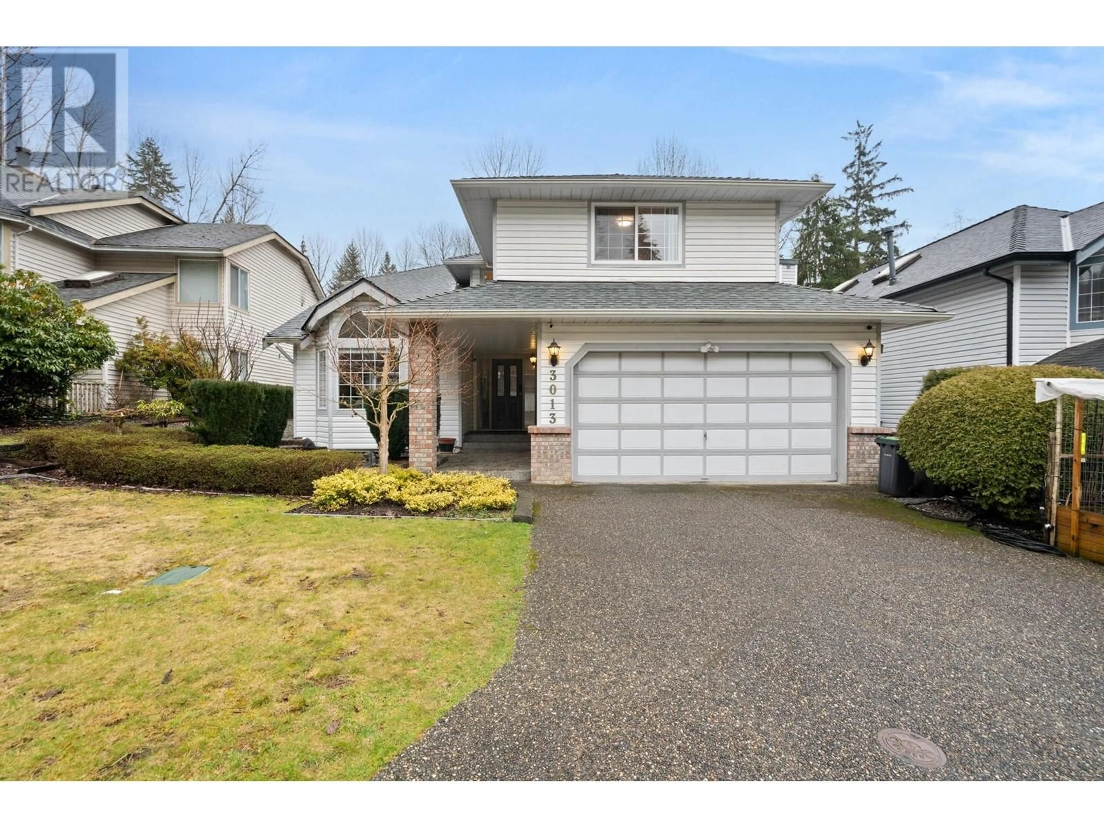 Home with vinyl exterior material, street for 3013 DELAHAYE DRIVE, Coquitlam British Columbia V3B6V9