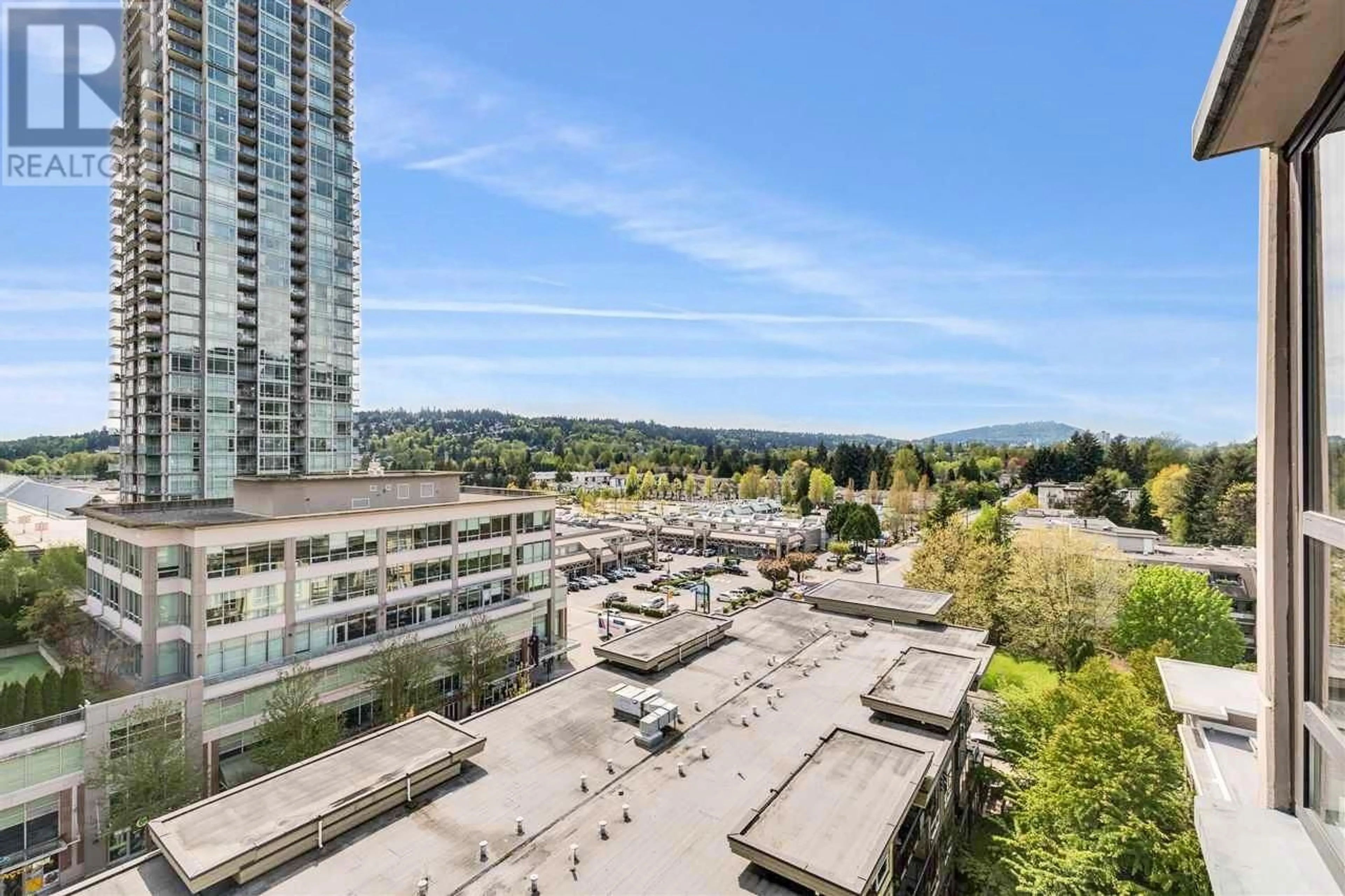 Patio, city buildings view from balcony for 1105 2959 GLEN DRIVE, Coquitlam British Columbia V3B0B8