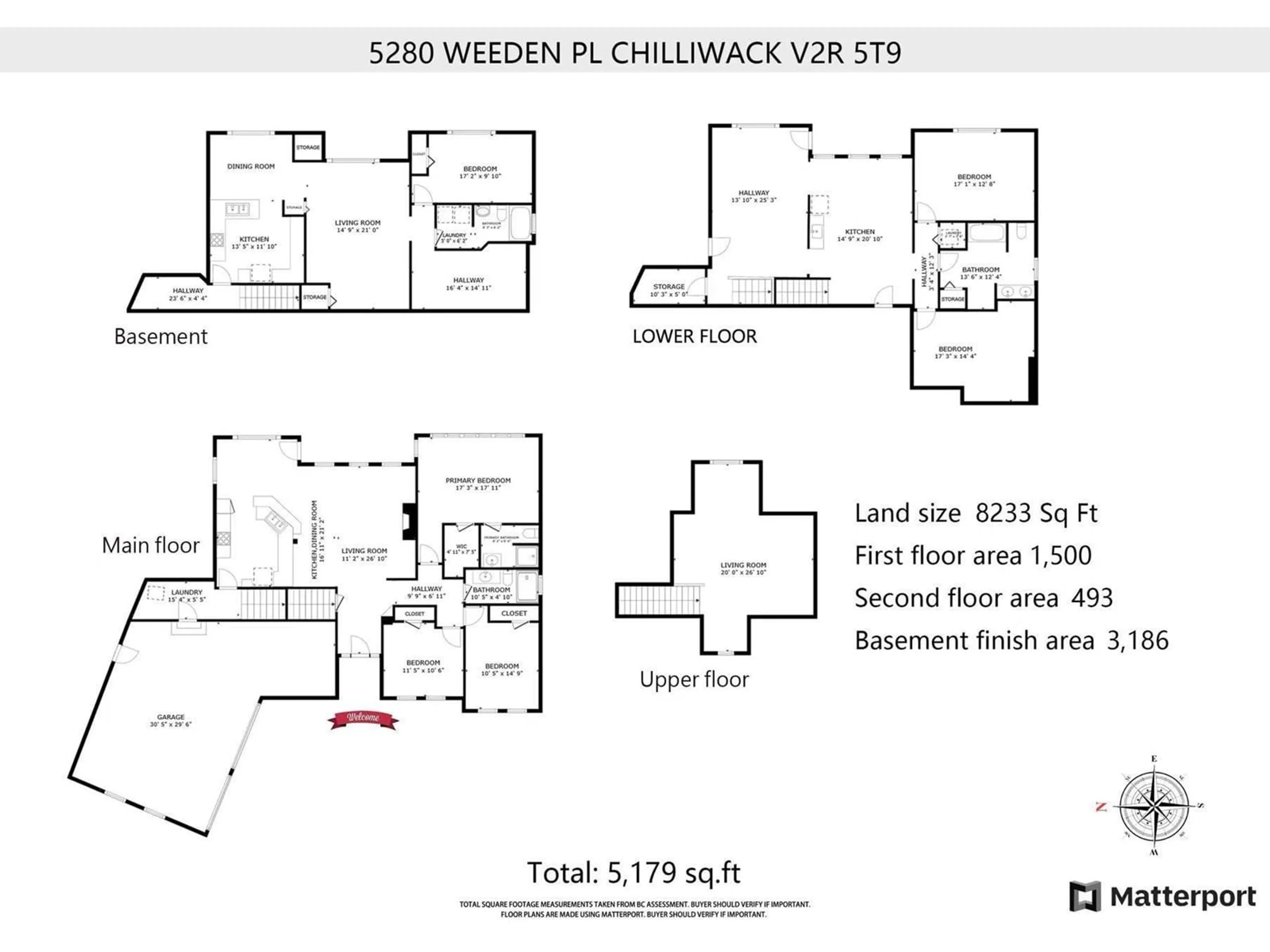 Floor plan for 5280 WEEDEN PLACE, Chilliwack British Columbia V2R5T9