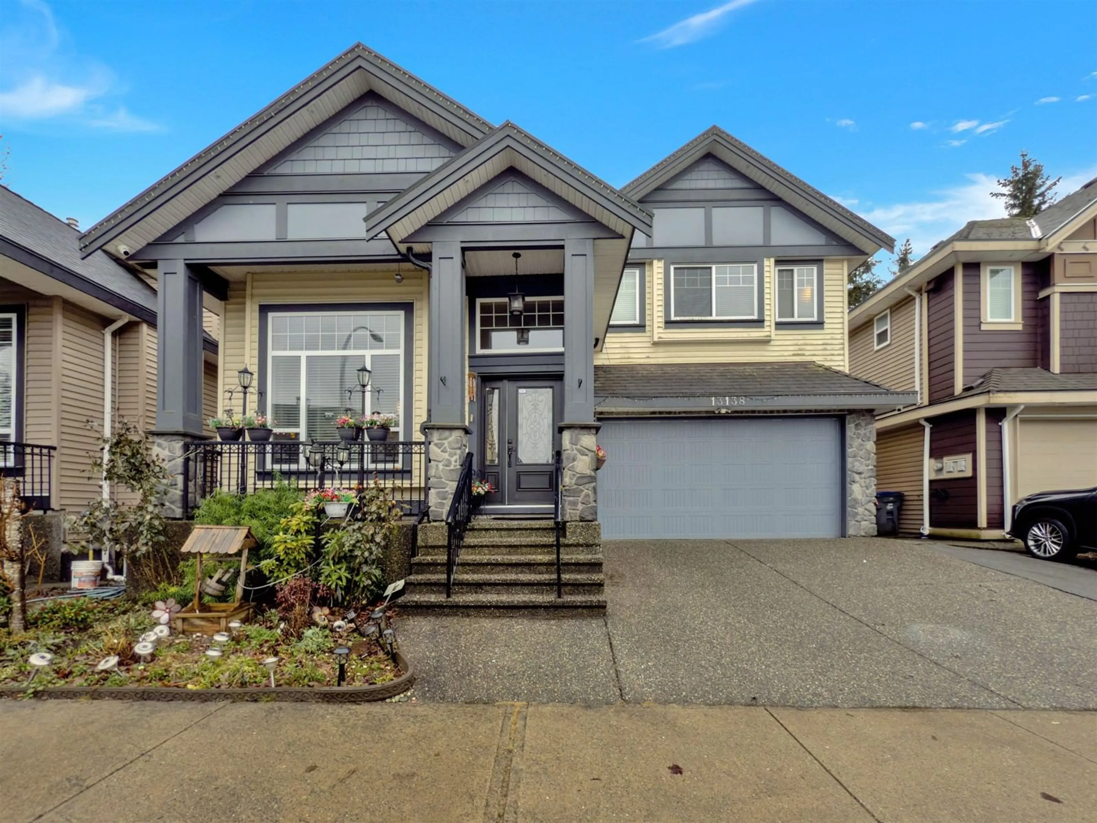 Home with vinyl exterior material, street for 13138 58A AVENUE, Surrey British Columbia V3X1N5