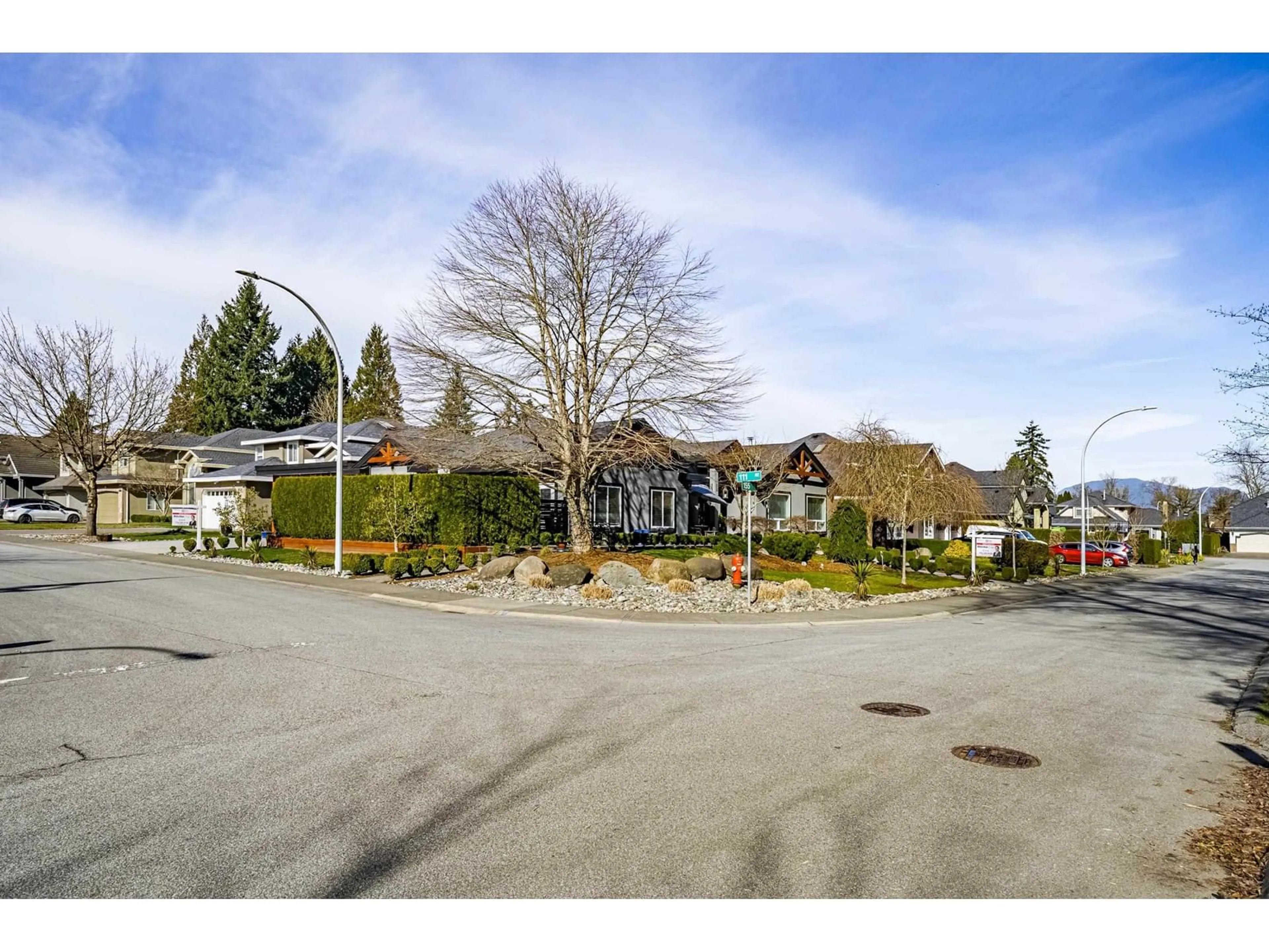 A pic from outside/outdoor area/front of a property/back of a property/a pic from drone, street for 11125 155 STREET, Surrey British Columbia V3R0W6