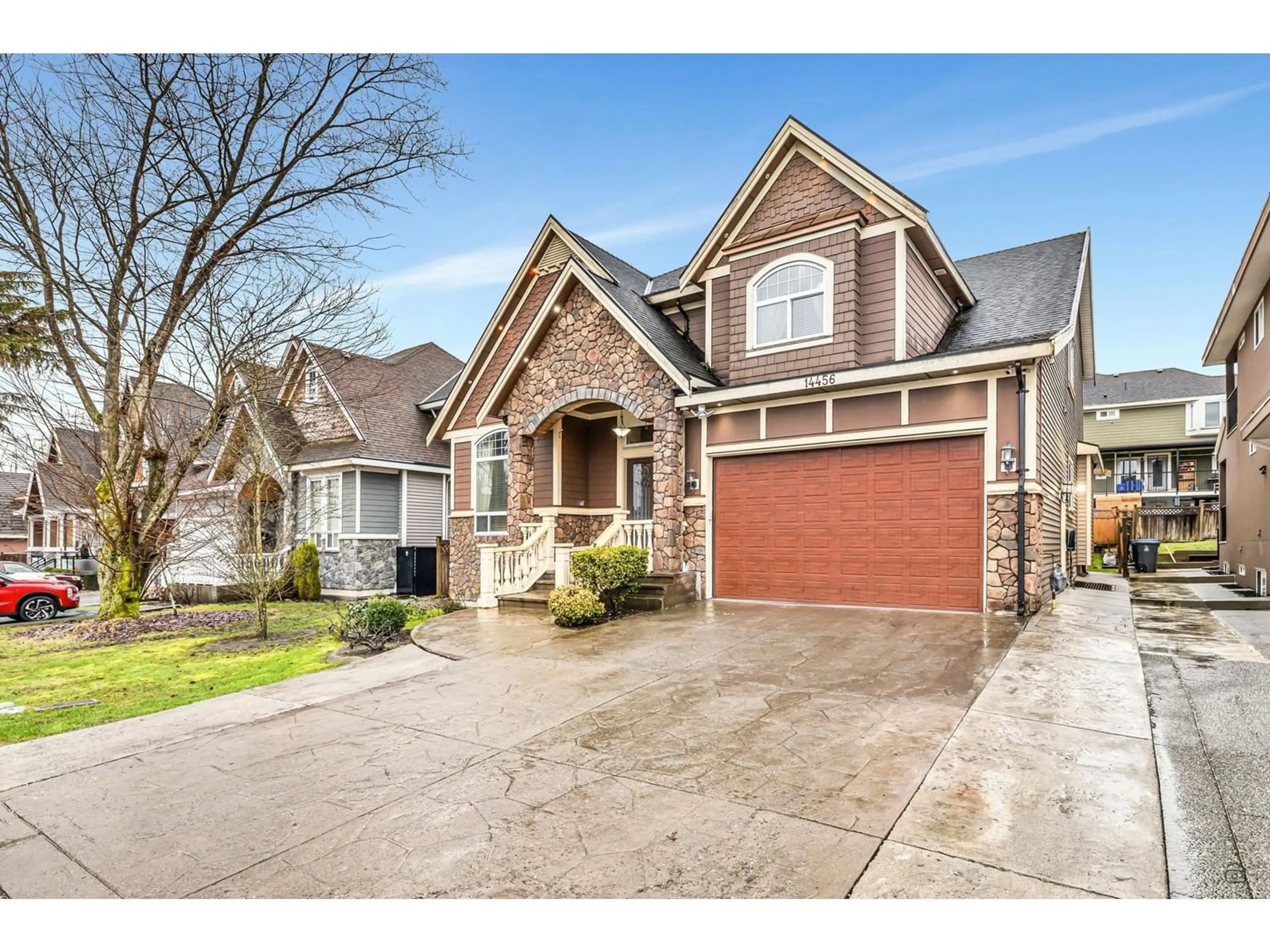 Home with brick exterior material, street for 14456 76 AVENUE, Surrey British Columbia V3S2G7