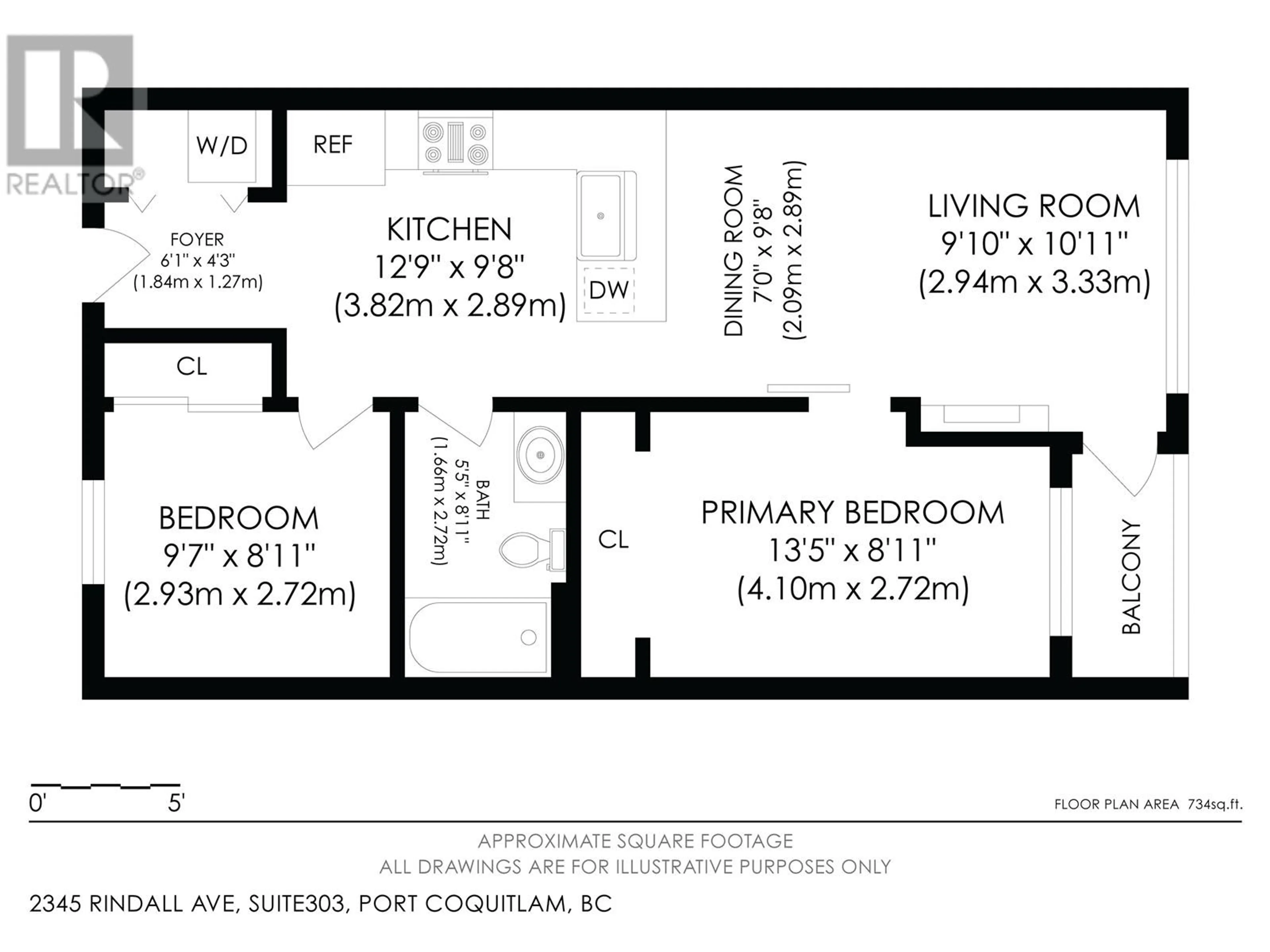 Floor plan for 303 2345 RINDALL AVENUE, Port Coquitlam British Columbia V3C1V3