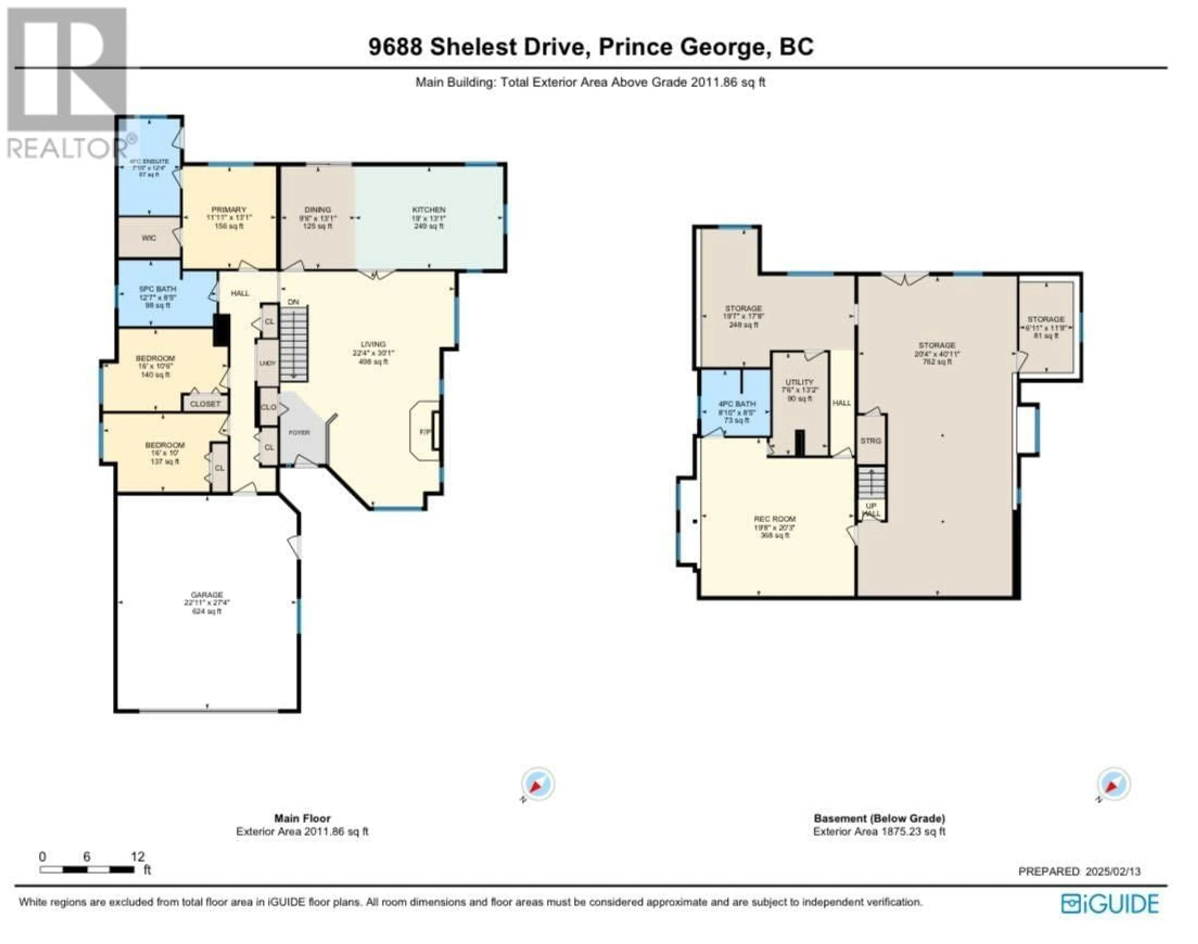 Floor plan for 9688 SHELEST DRIVE, Prince George British Columbia V2K5S8