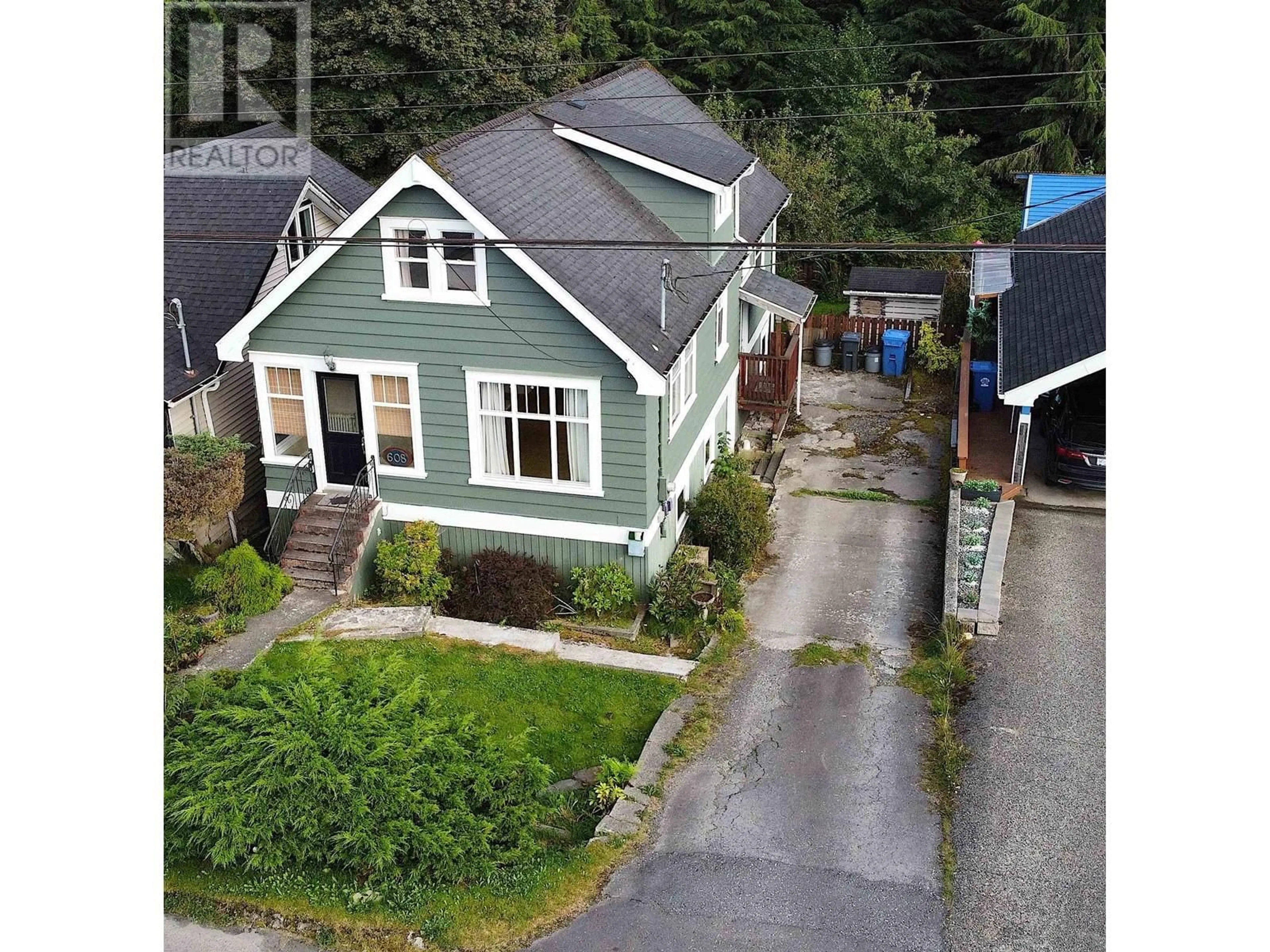 A pic from outside/outdoor area/front of a property/back of a property/a pic from drone, street for 608 E 8TH AVENUE, Prince Rupert British Columbia V8J2M9