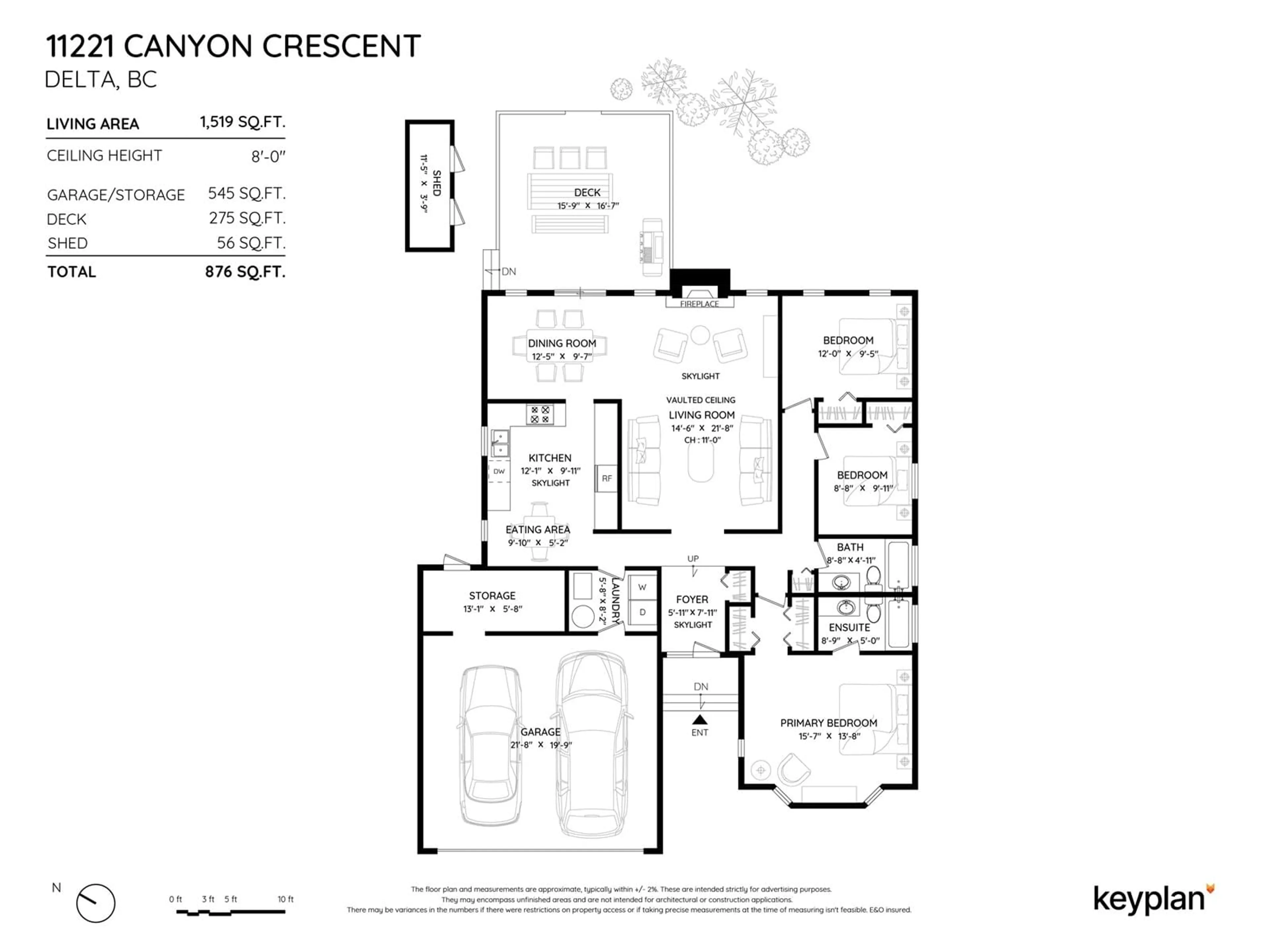 Floor plan for 11221 CANYON CRESCENT, Delta British Columbia V4E2R6