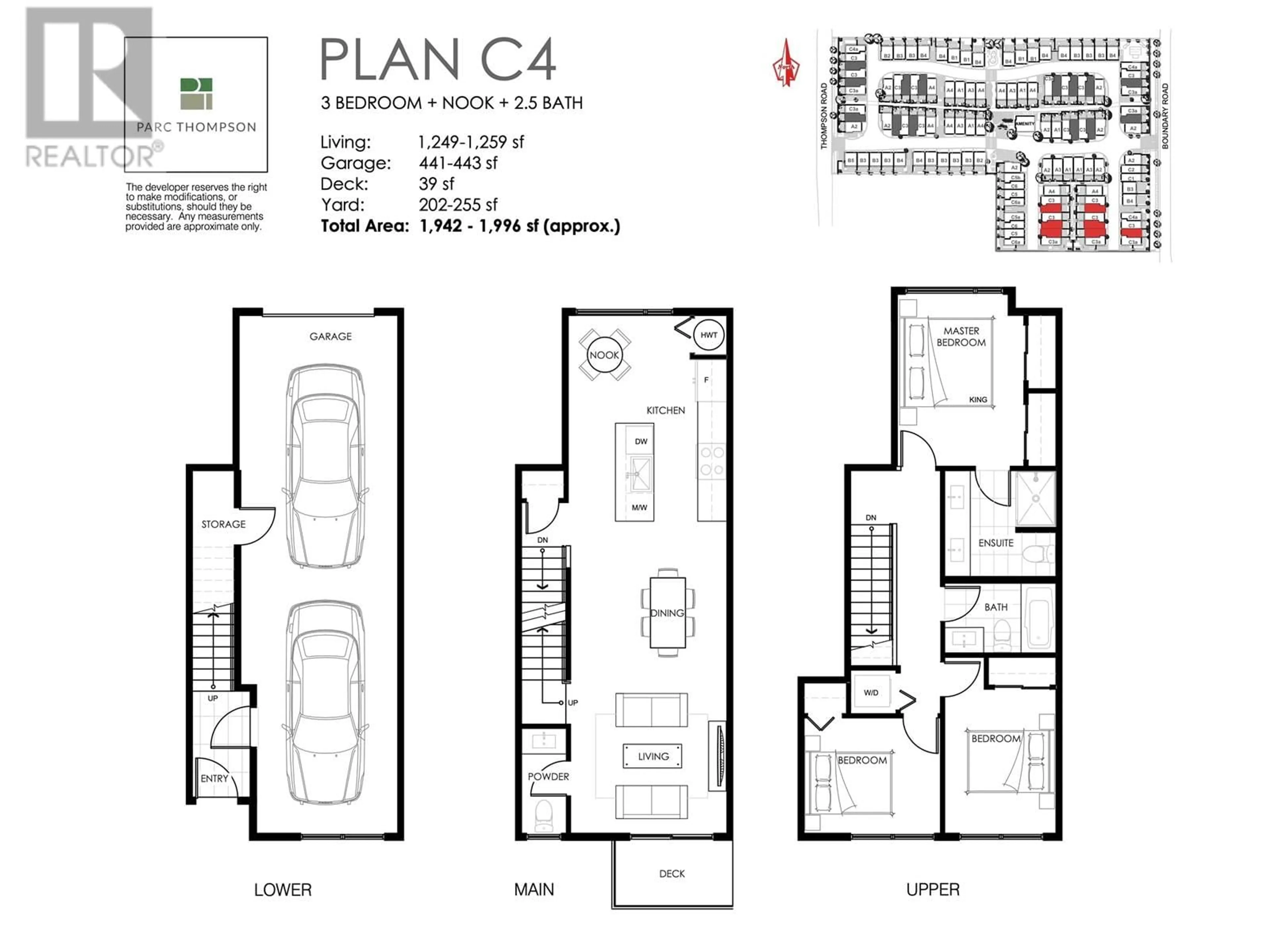 Floor plan for 42 4337 BOUNDARY ROAD, Richmond British Columbia V4C2S1