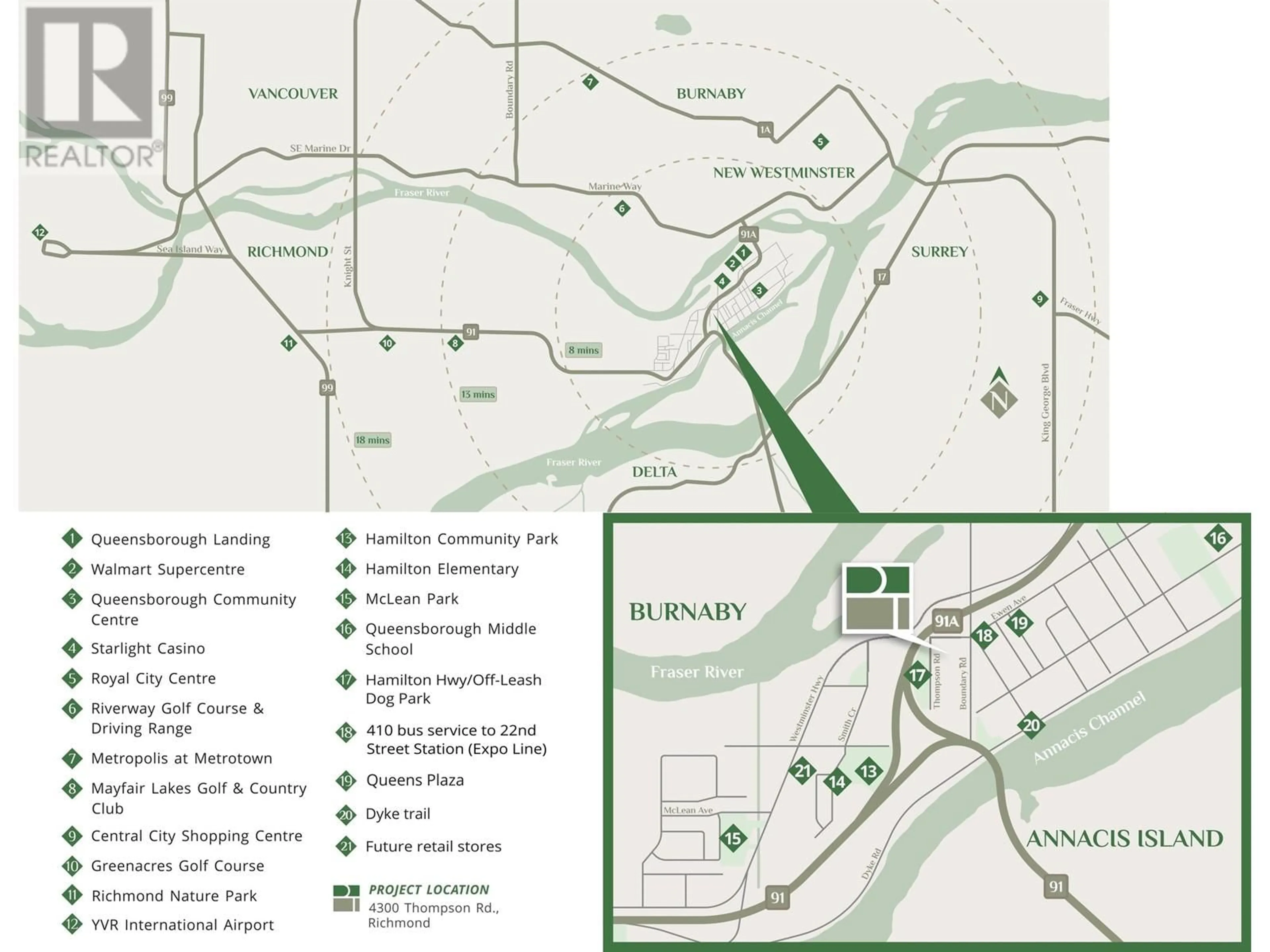 Picture of a map for 42 4337 BOUNDARY ROAD, Richmond British Columbia V4C2S1