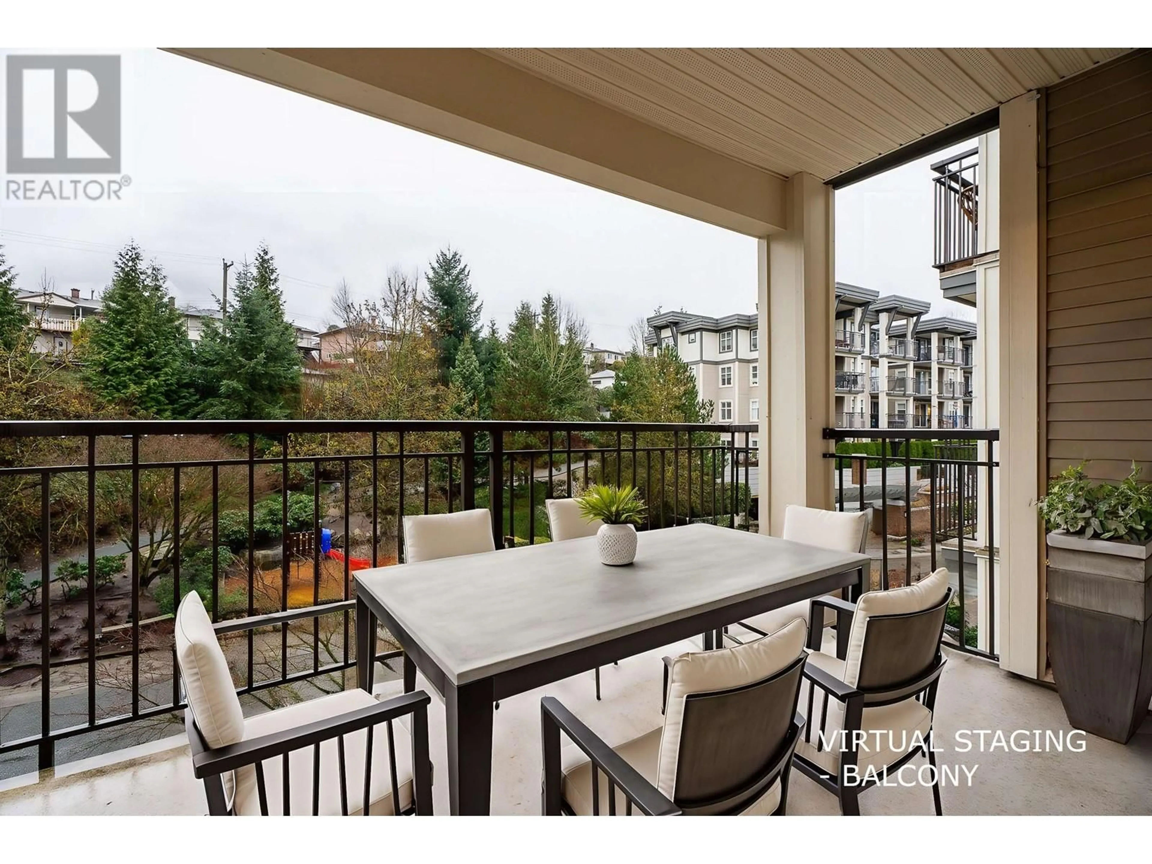 Patio, water/lake/river/ocean view for 312 4768 BRENTWOOD DRIVE, Burnaby British Columbia V5C0C7