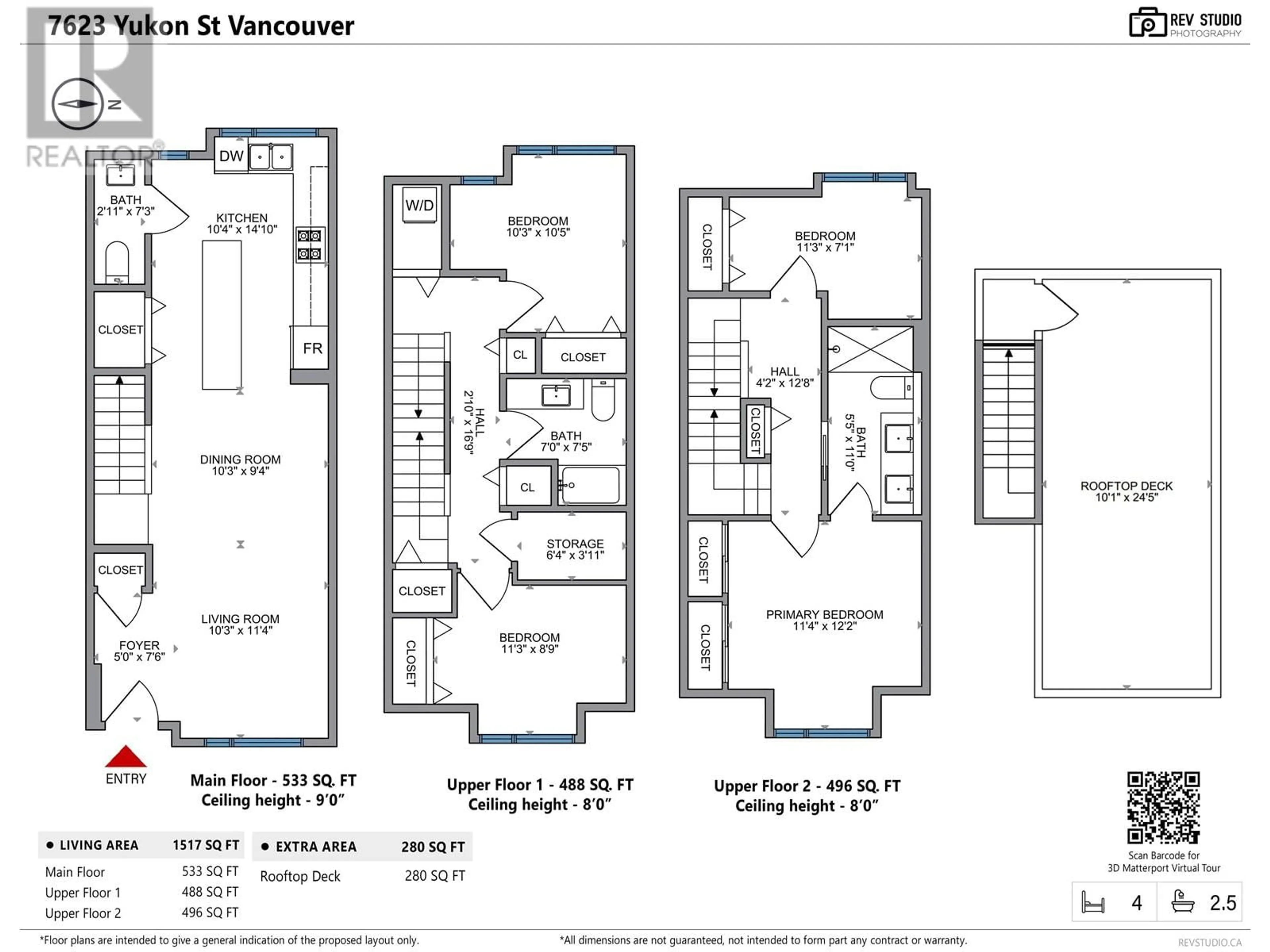 Floor plan for 7623 YUKON STREET, Vancouver British Columbia V5X2Y4