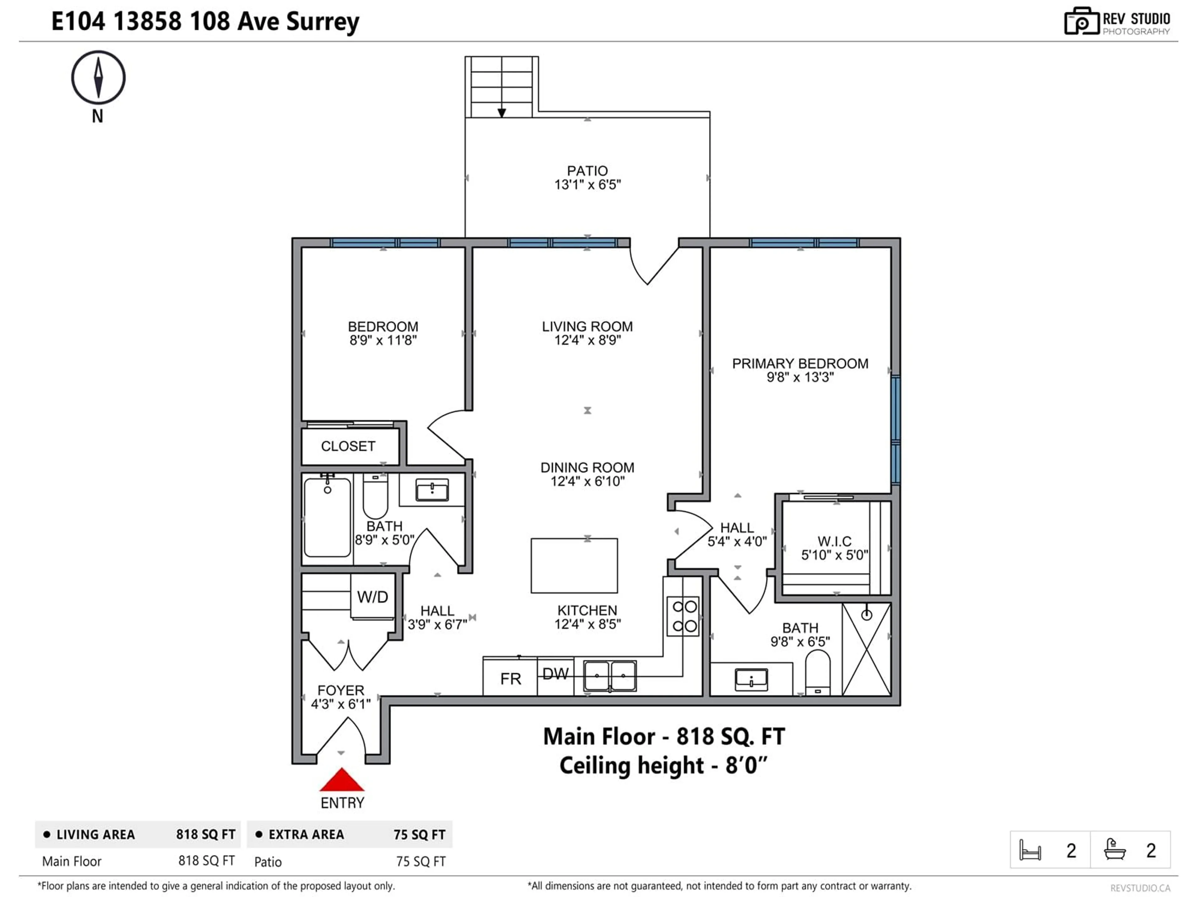 Floor plan for E104 13858 108 AVENUE, Surrey British Columbia V3T2K8