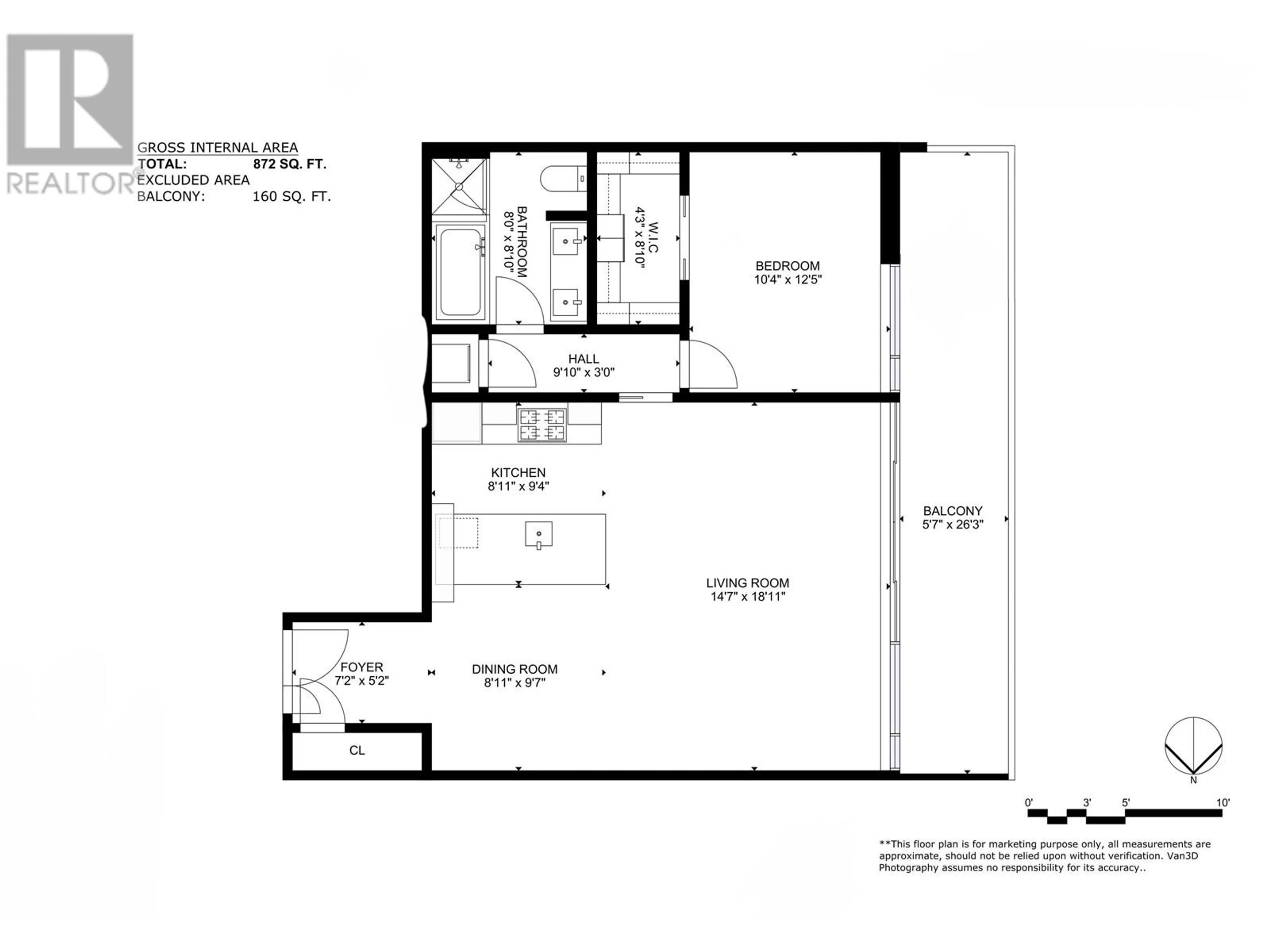 Floor plan for 309 - 5177 BRIGHOUSE WAY, Richmond British Columbia V7C0A7