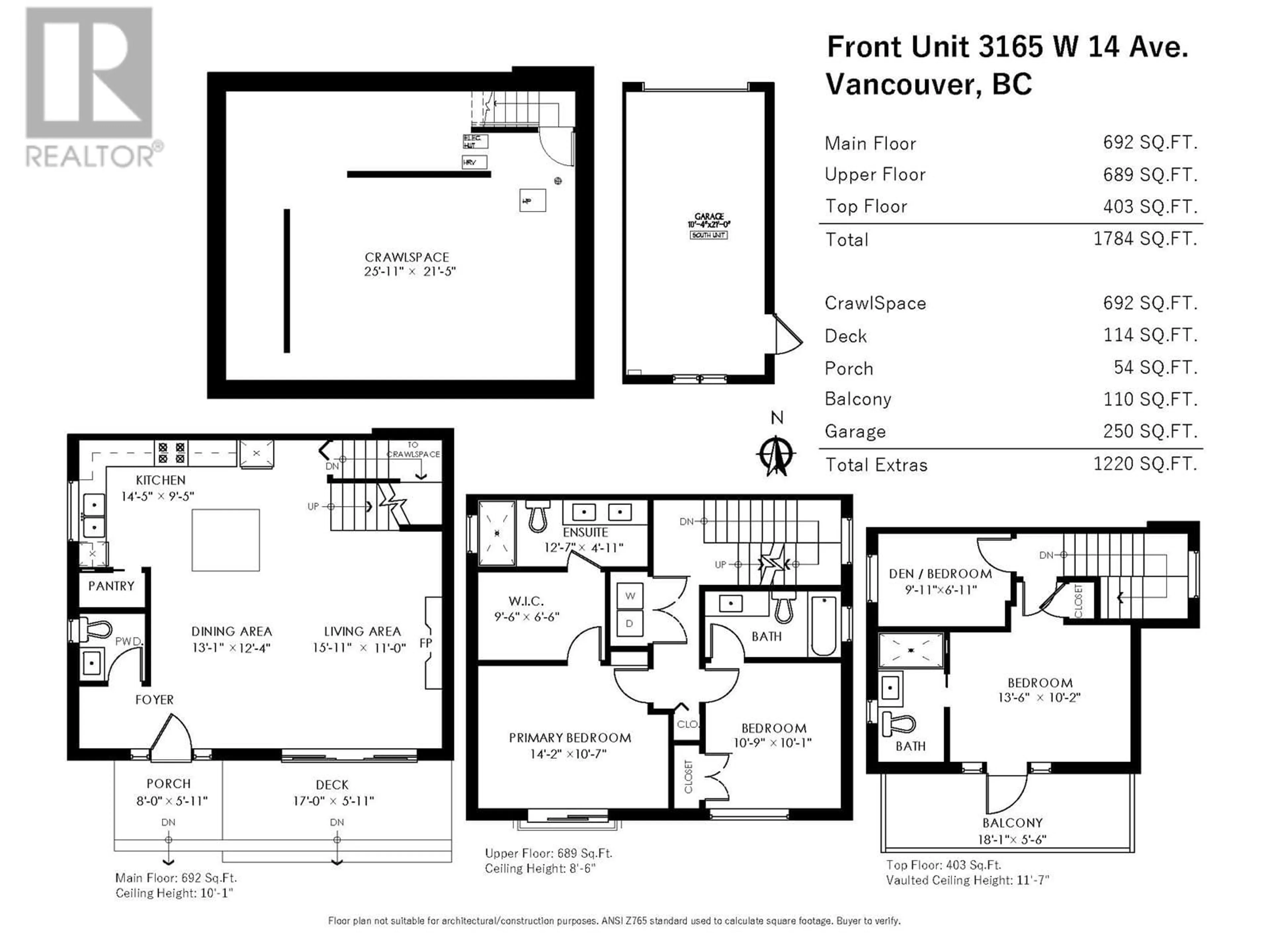 Floor plan for 1 3165 W 14TH AVENUE, Vancouver British Columbia V6K2X9