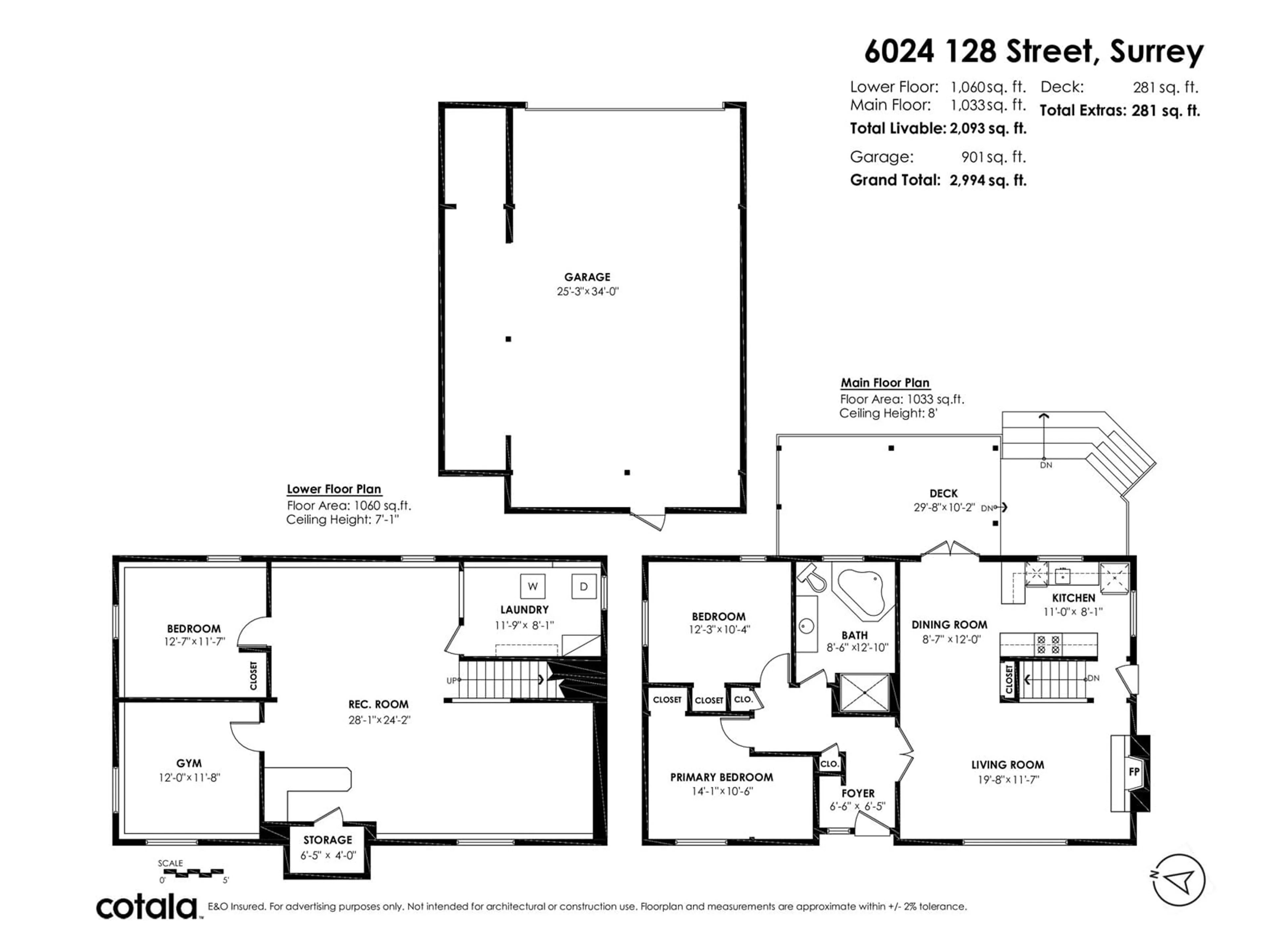 Floor plan for 6024 128, Surrey British Columbia V3X1T1