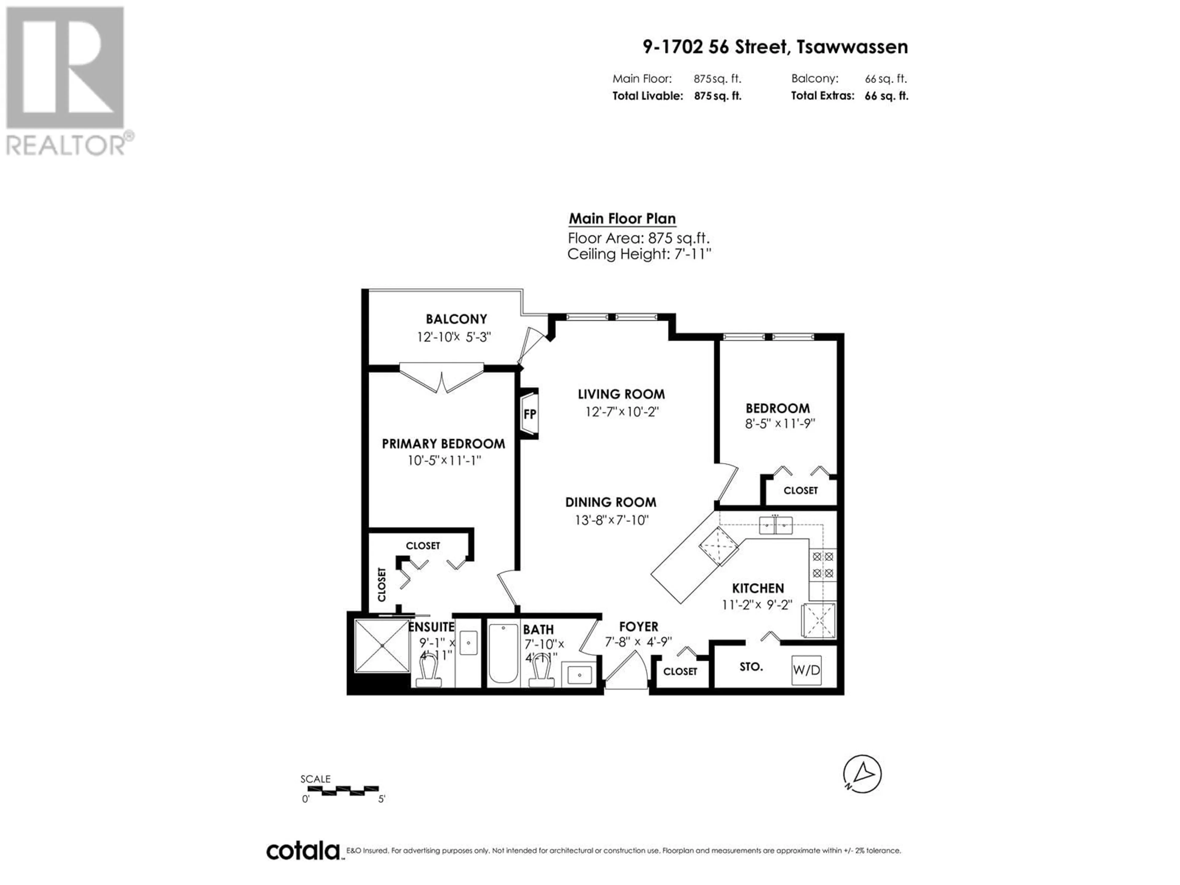 Floor plan for 9 1702 56 STREET, Delta British Columbia V4L2P5