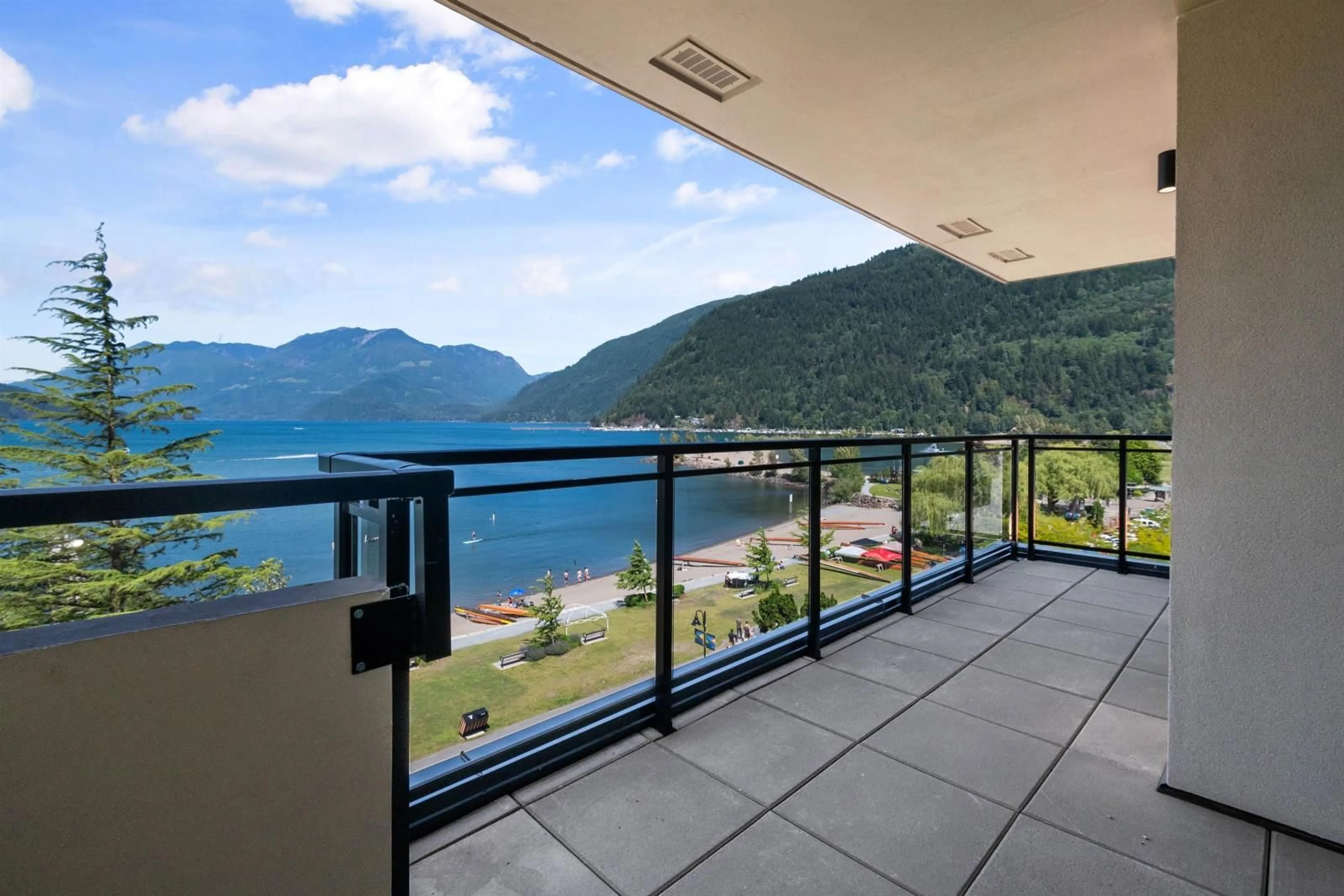 Balcony in the apartment, water/lake/river/ocean view for 605 120 ESPLANADE AVENUE|Harrison Hot Sp, Harrison Hot Springs British Columbia V0M1K0