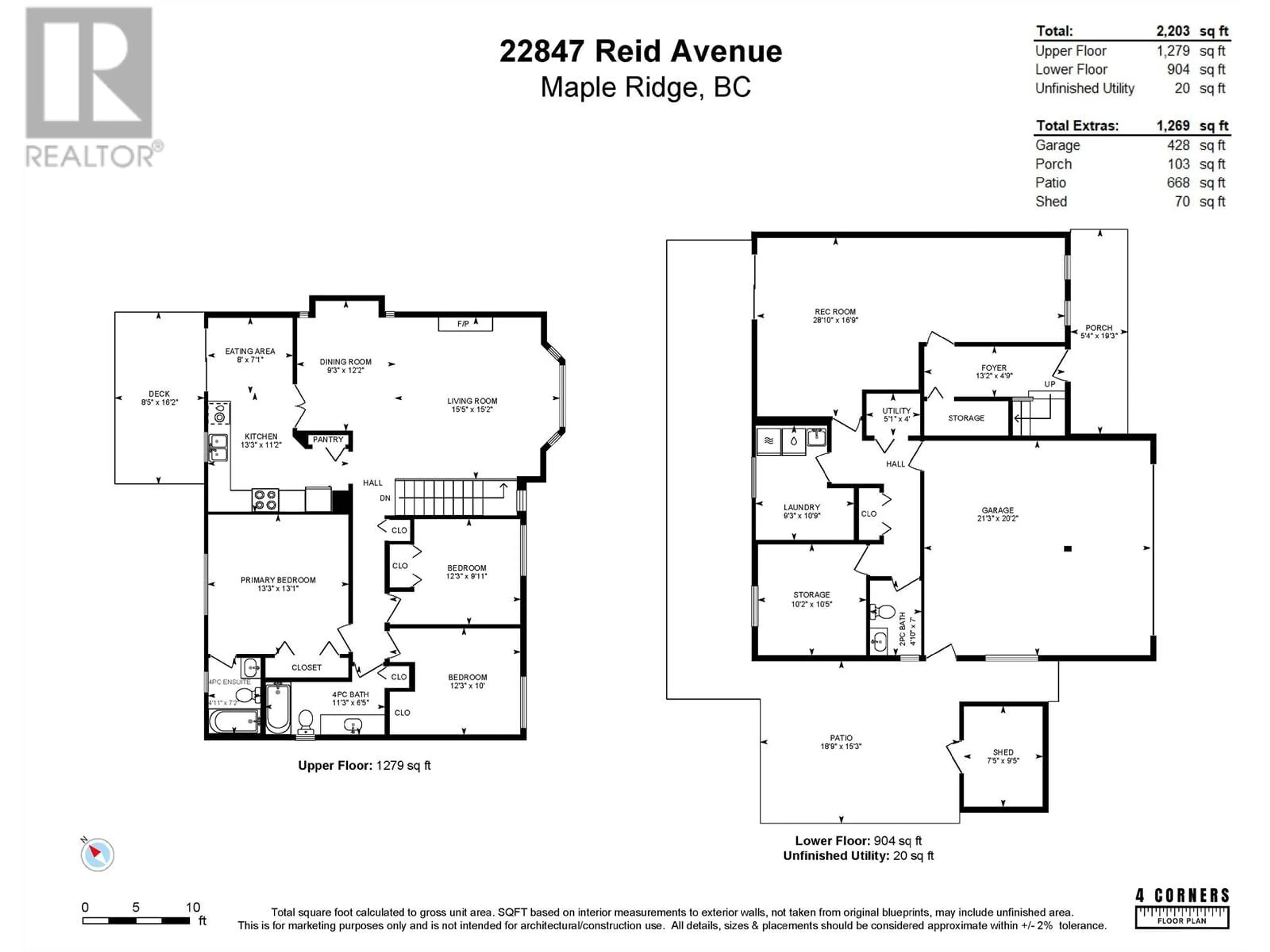 Floor plan for 22847 REID AVENUE, Maple Ridge British Columbia V2X9W9