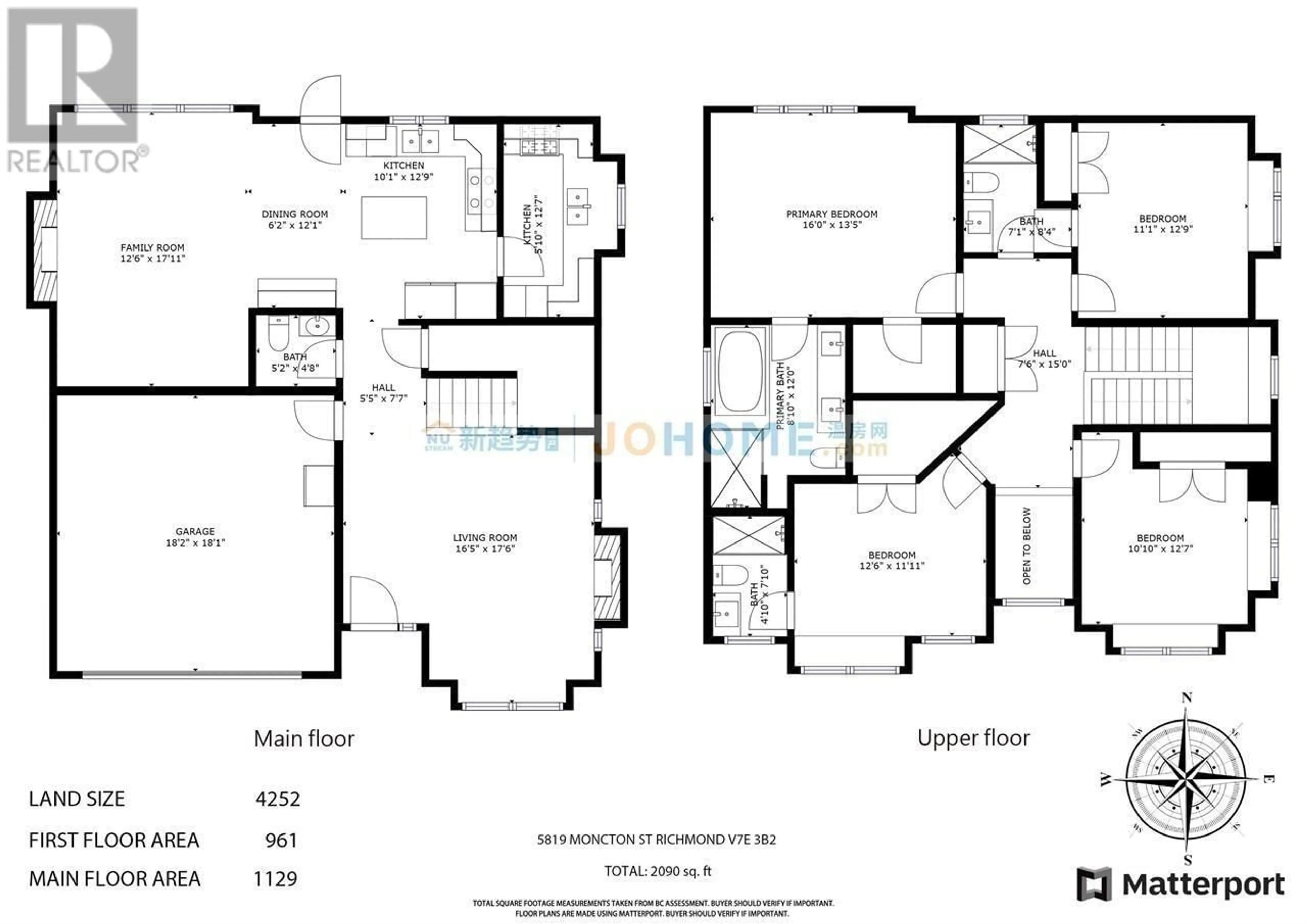 Floor plan for 5819 MONCTON STREET, Richmond British Columbia V7E3B2