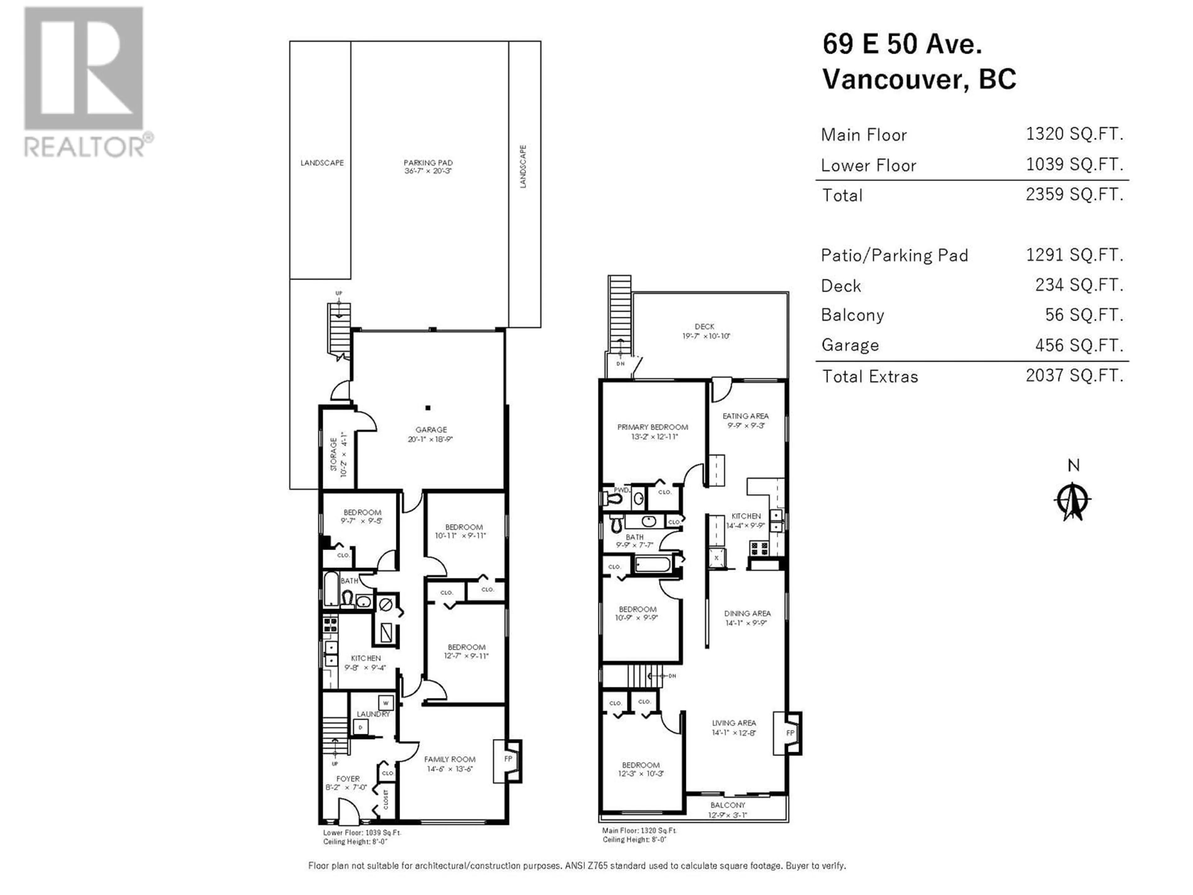 Floor plan for 69 E 50TH AVENUE, Vancouver British Columbia V5X1A1