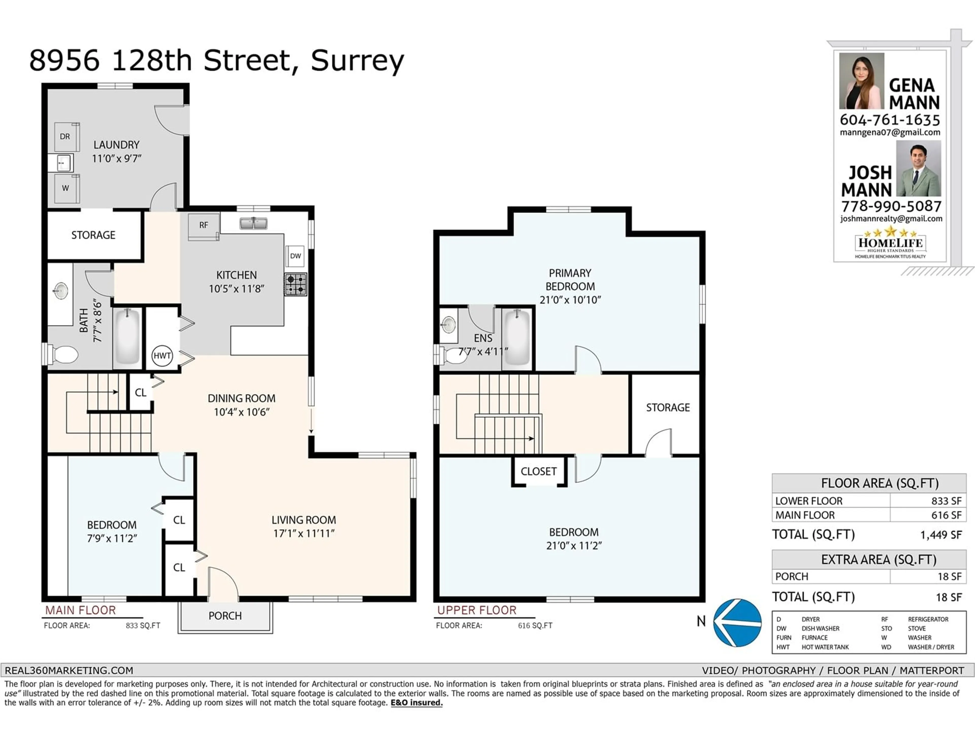 Floor plan for 8956 128ST, Surrey British Columbia V3V5M7