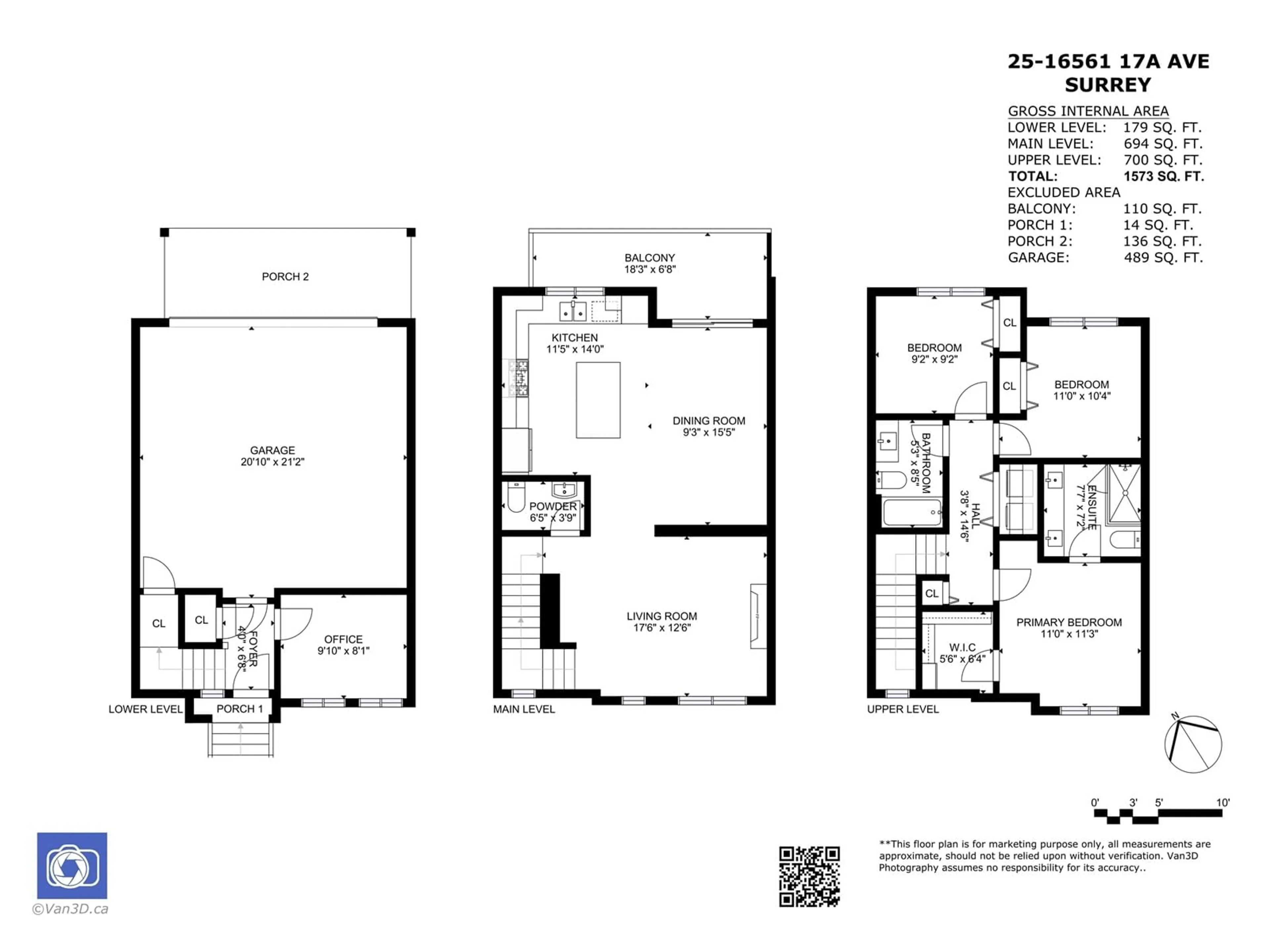 Floor plan for 25 16561 17A AVENUE, Surrey British Columbia V3Z1J3