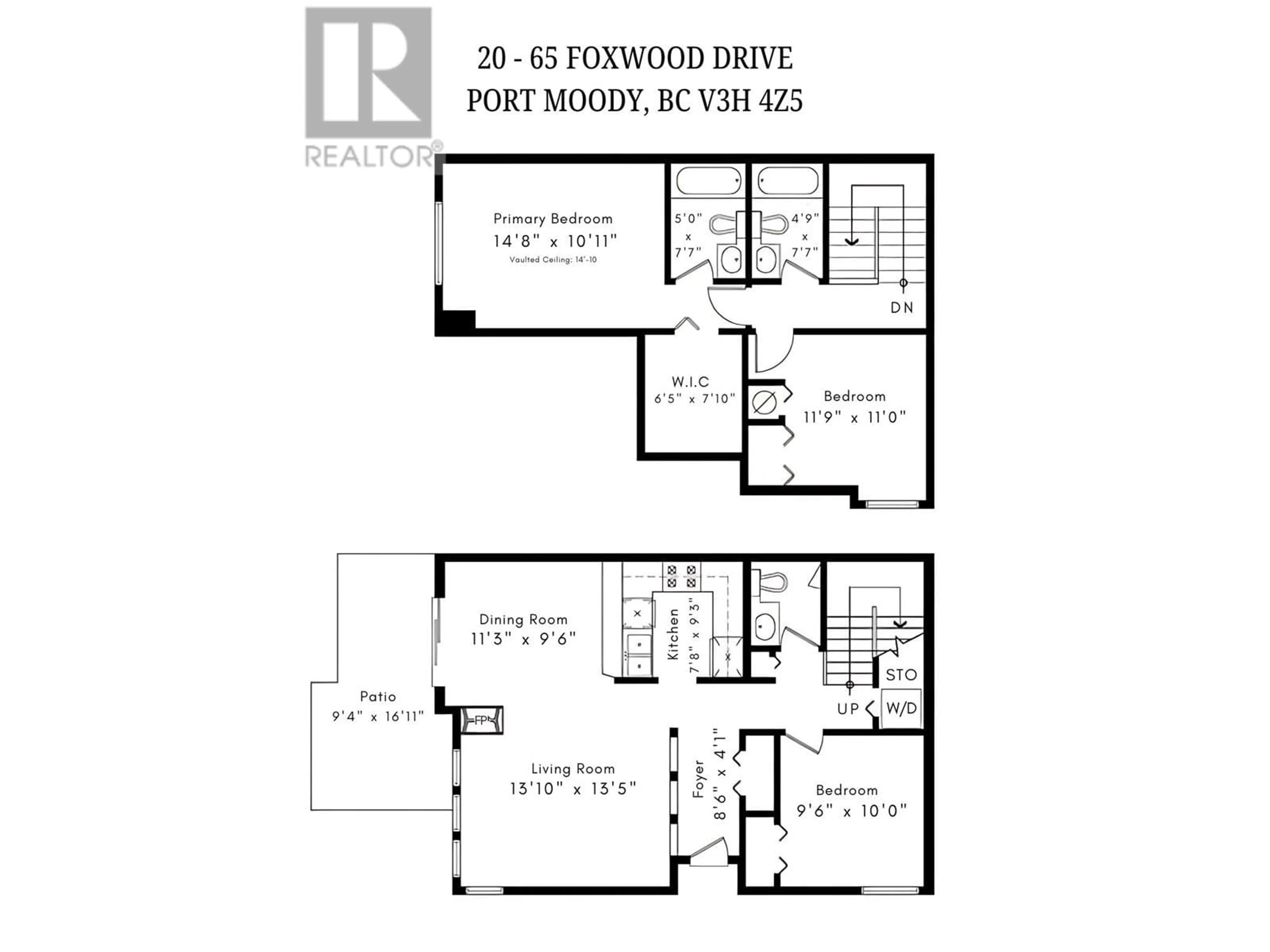 Floor plan for 20 - 65 FOXWOOD DRIVE, Port Moody British Columbia V3H4Z5