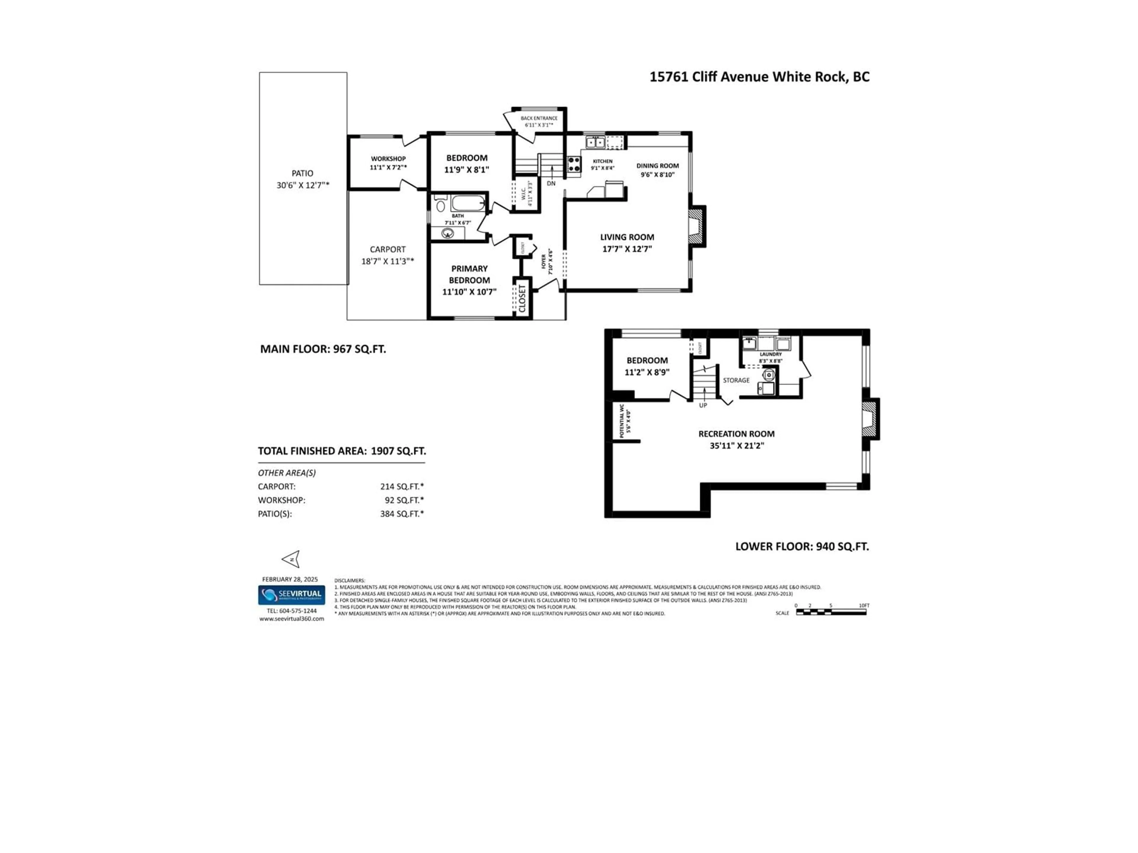 Floor plan for 15761 CLIFF AVENUE, White Rock British Columbia V4B1W4