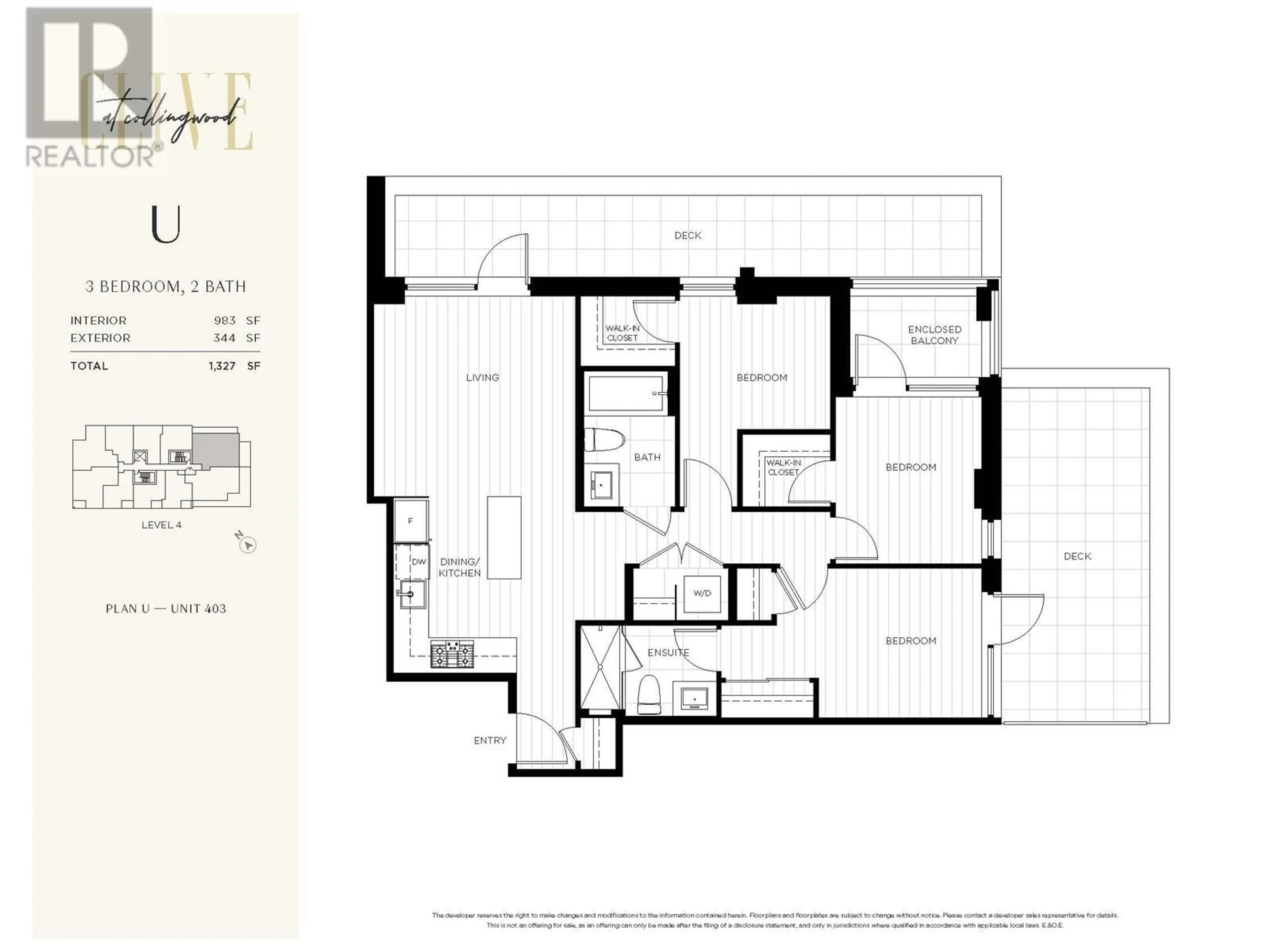 Floor plan for 403 - 3264 VANNESS AVENUE, Vancouver British Columbia V5R4V3