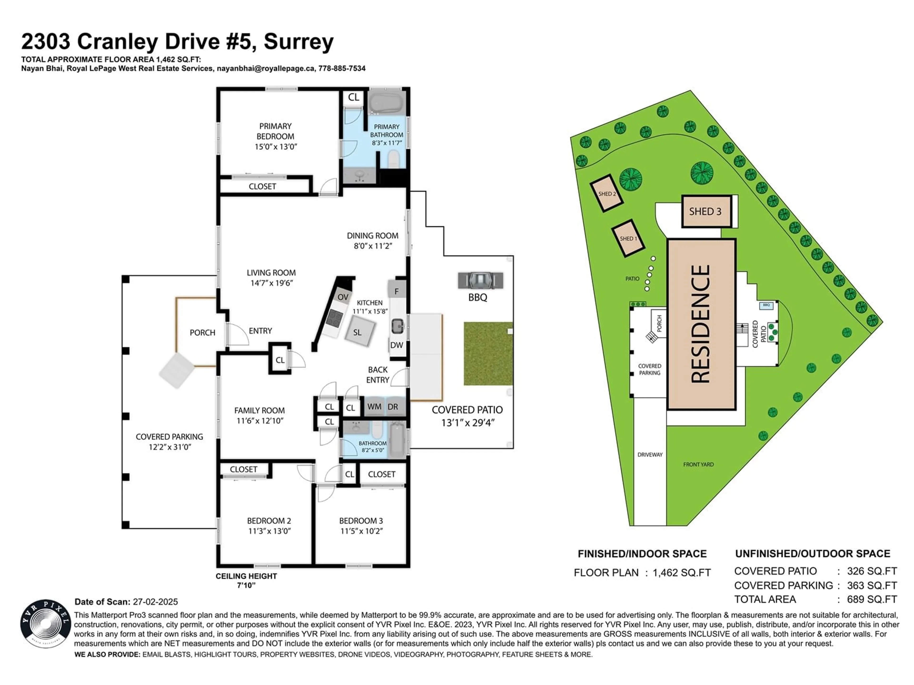 Floor plan for 5 - 2303 CRANLEY, Surrey British Columbia V4A8W9