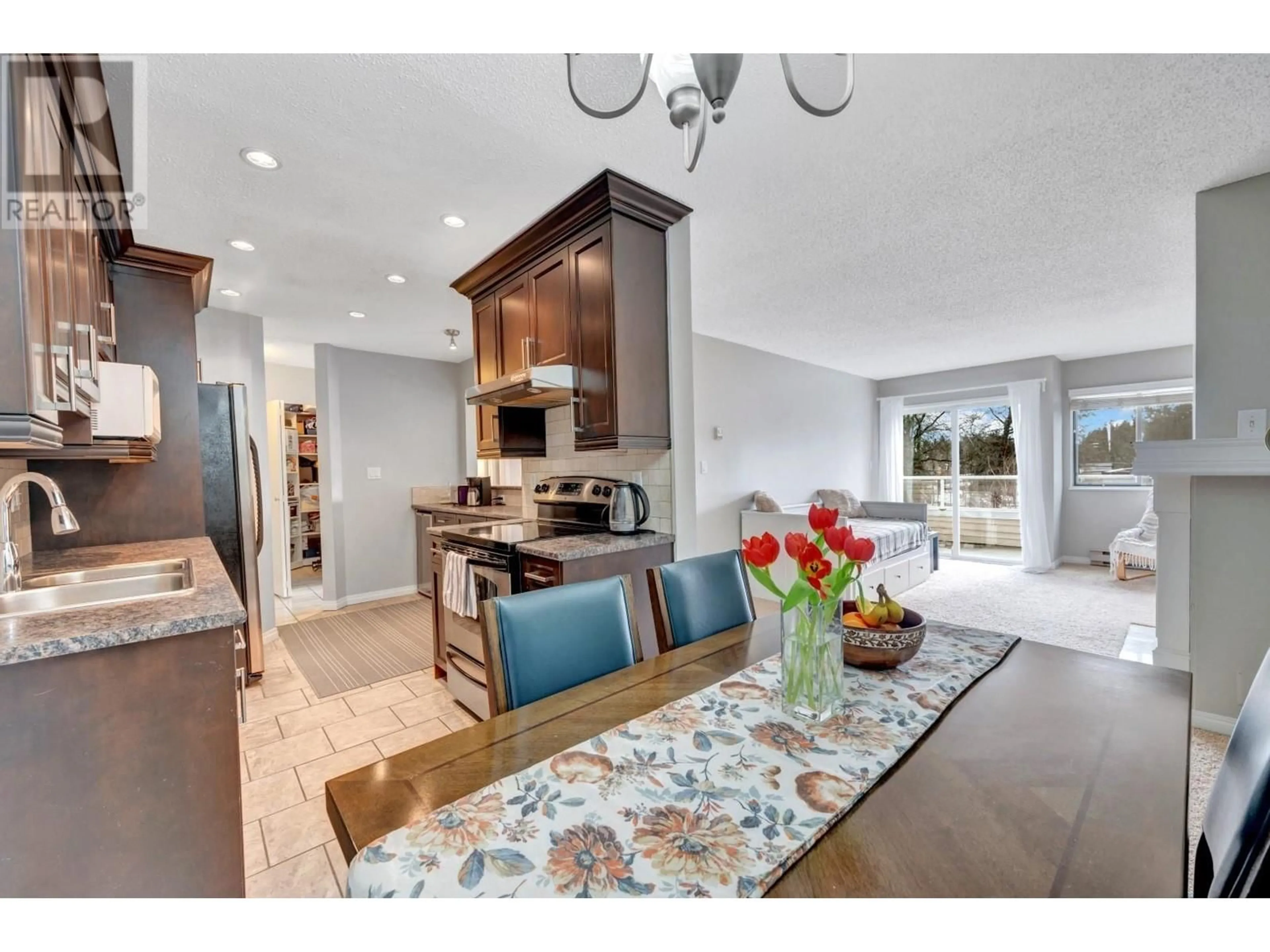 Open concept kitchen, ceramic/tile floor for 308 1155 ROSS ROAD, North Vancouver British Columbia V7K1C6