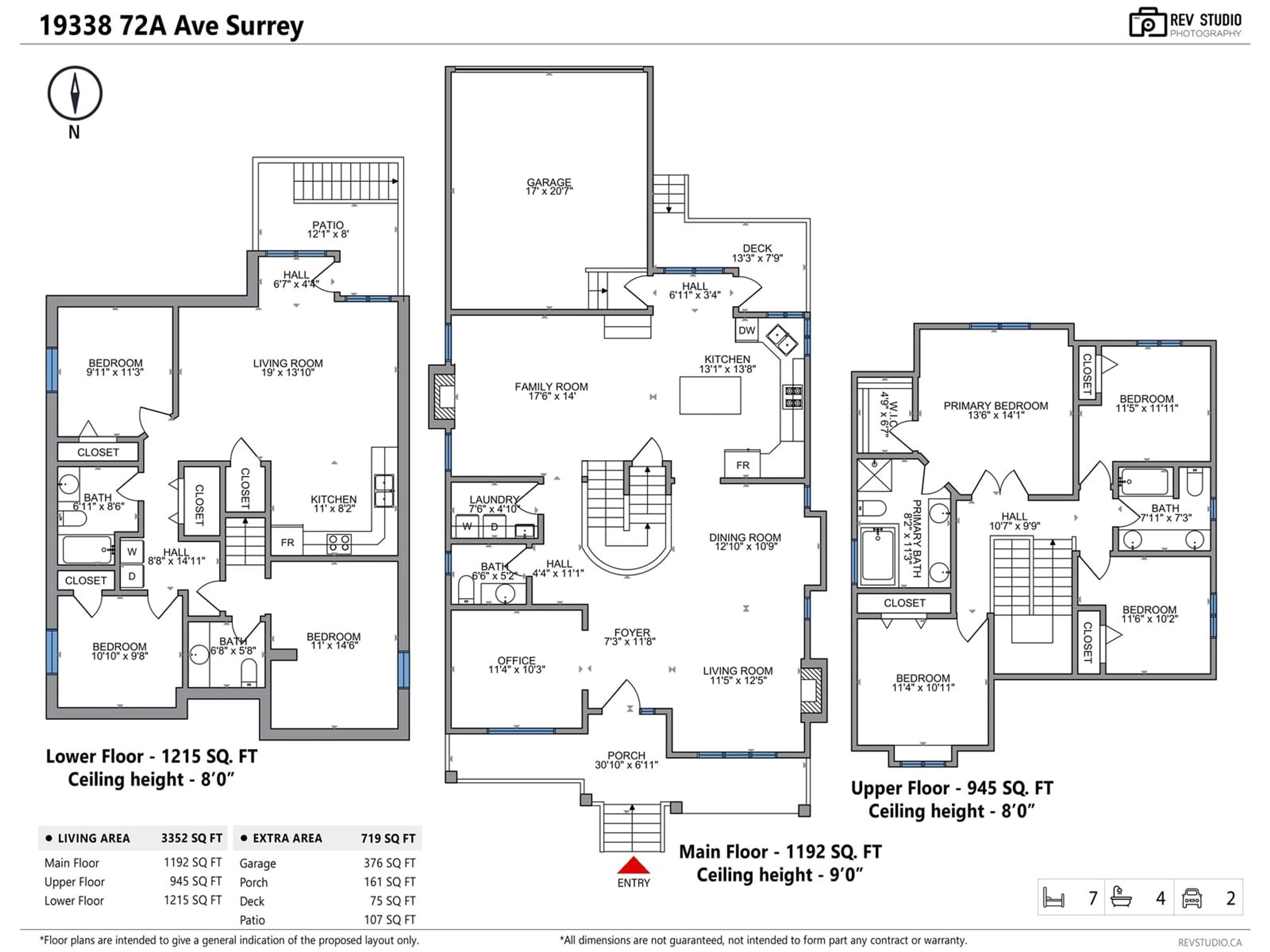 Floor plan for 19338 72A AVENUE, Surrey British Columbia V4N5X9