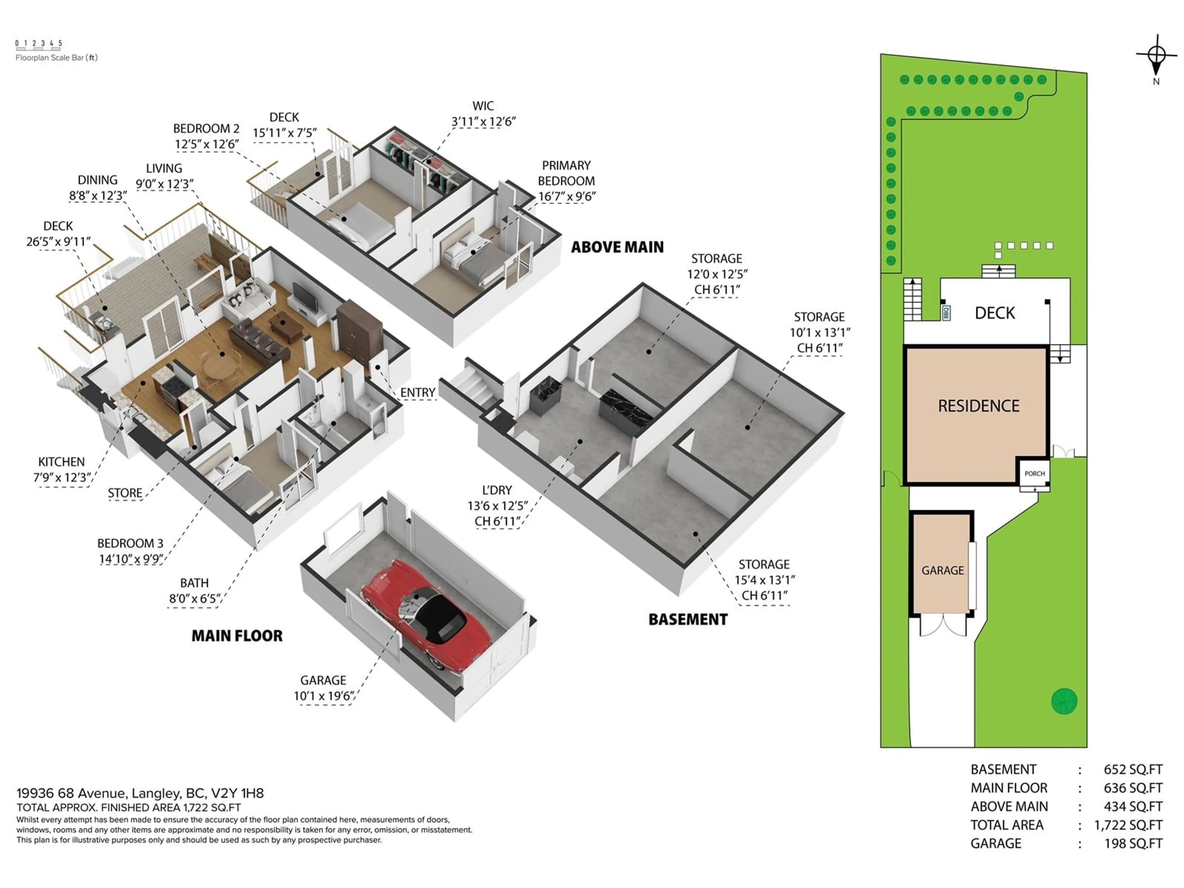 Floor plan for 19936 68, Langley British Columbia V2Y1H8