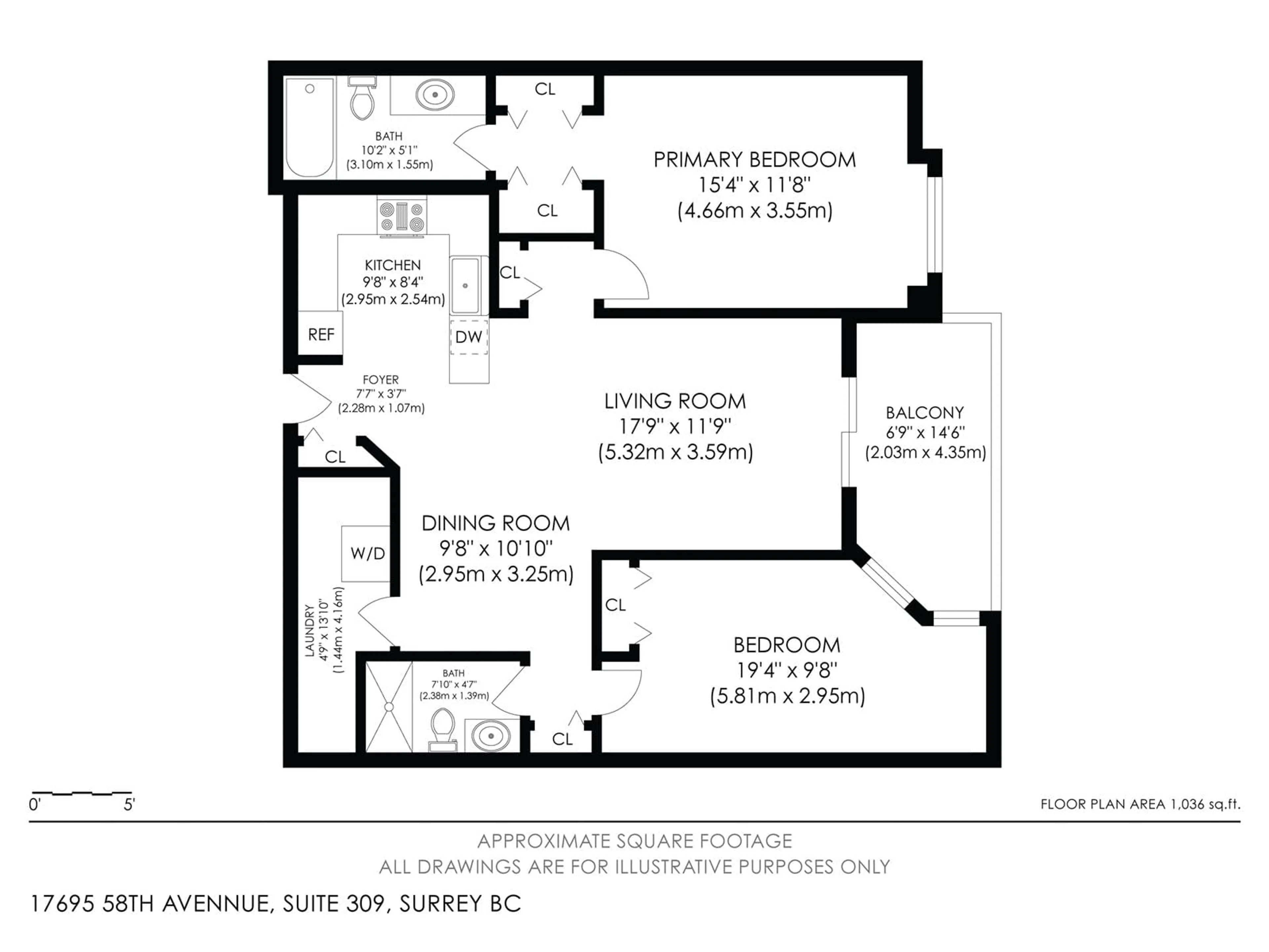 Floor plan for 309 17695 58 AVENUE, Surrey British Columbia V3S1L5