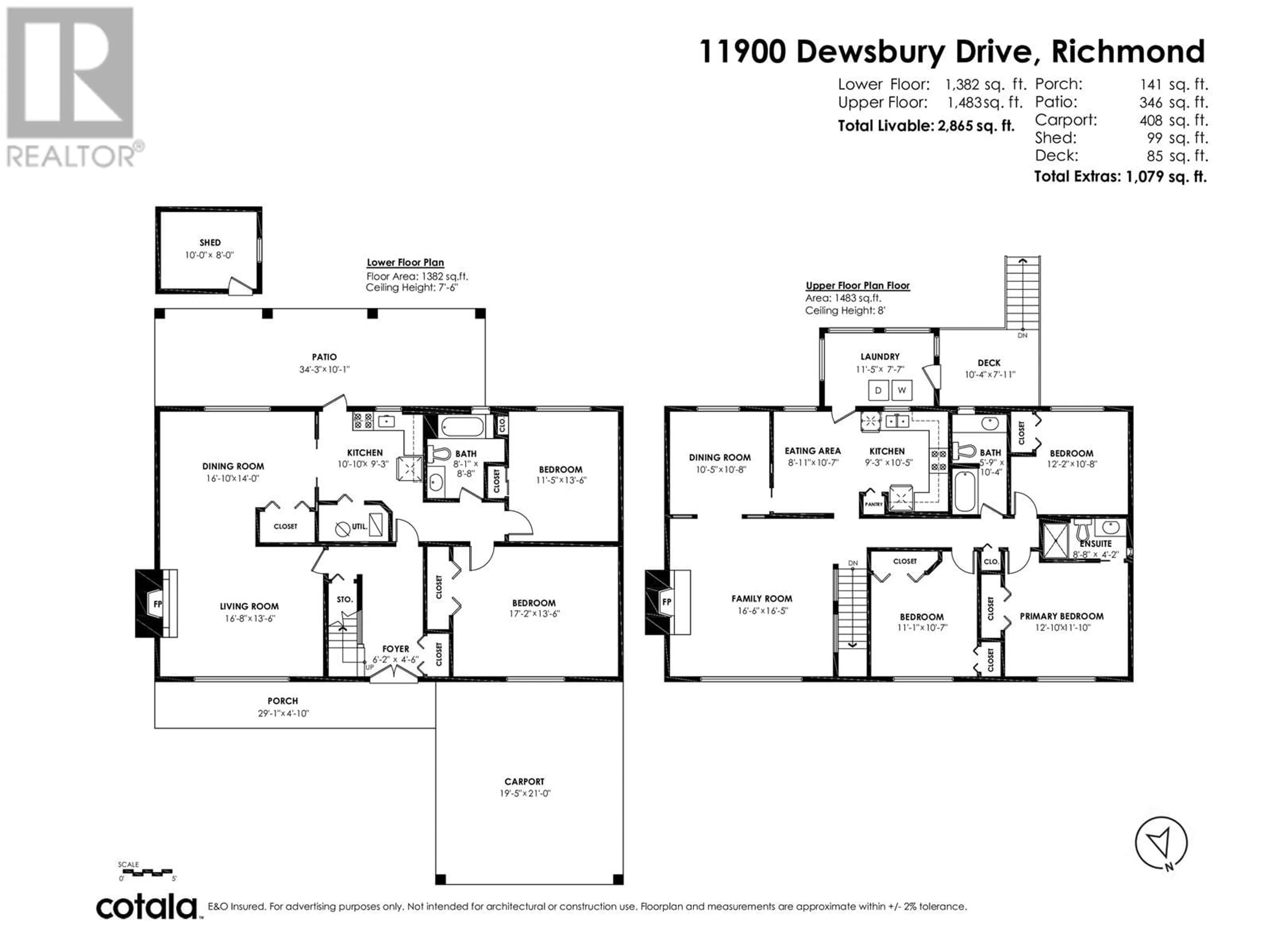 Floor plan for 11900 DEWSBURY DRIVE, Richmond British Columbia V6X2Y7