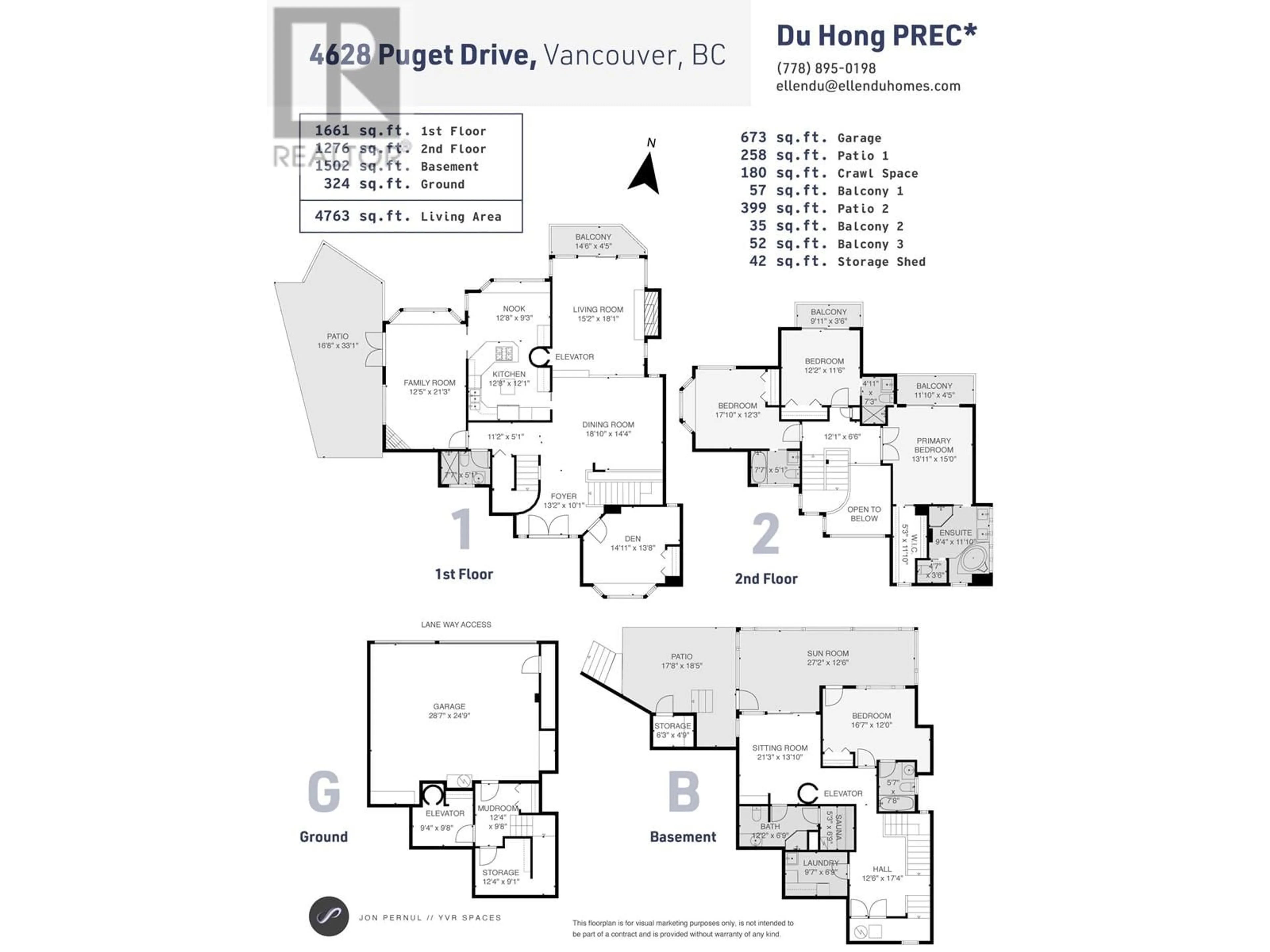 Floor plan for 4628 PUGET DRIVE, Vancouver British Columbia V6L2V8