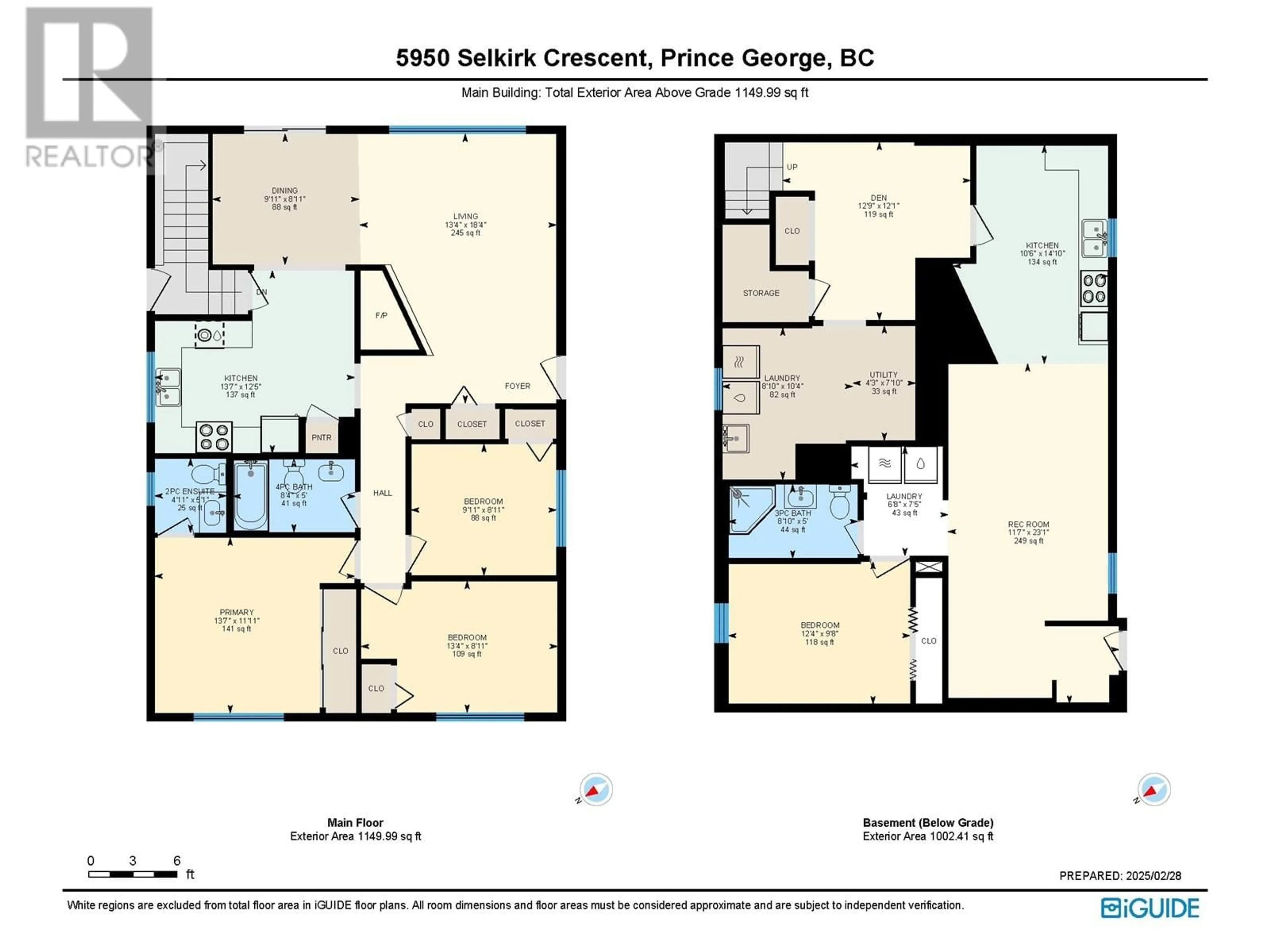 Floor plan for 5950 SELKIRK CRESCENT, Prince George British Columbia V2N2G7