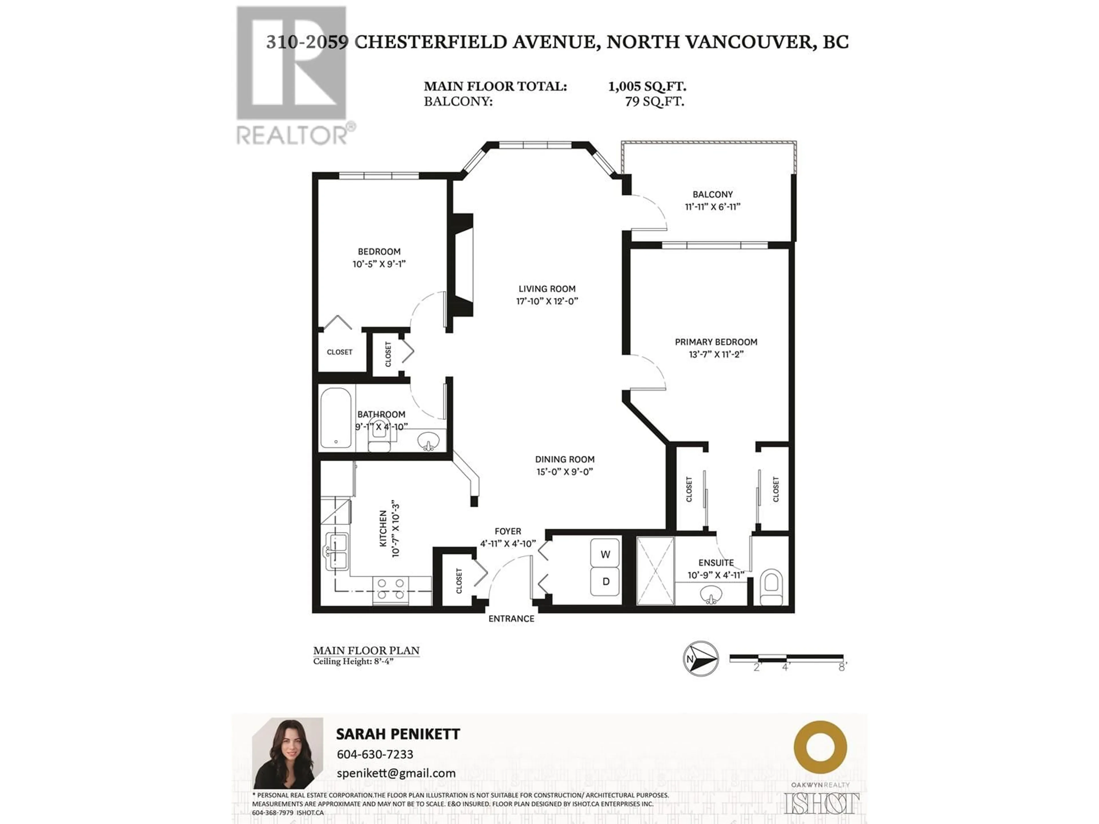 Floor plan for 310 2059 CHESTERFIELD AVENUE, North Vancouver British Columbia V7M2P4