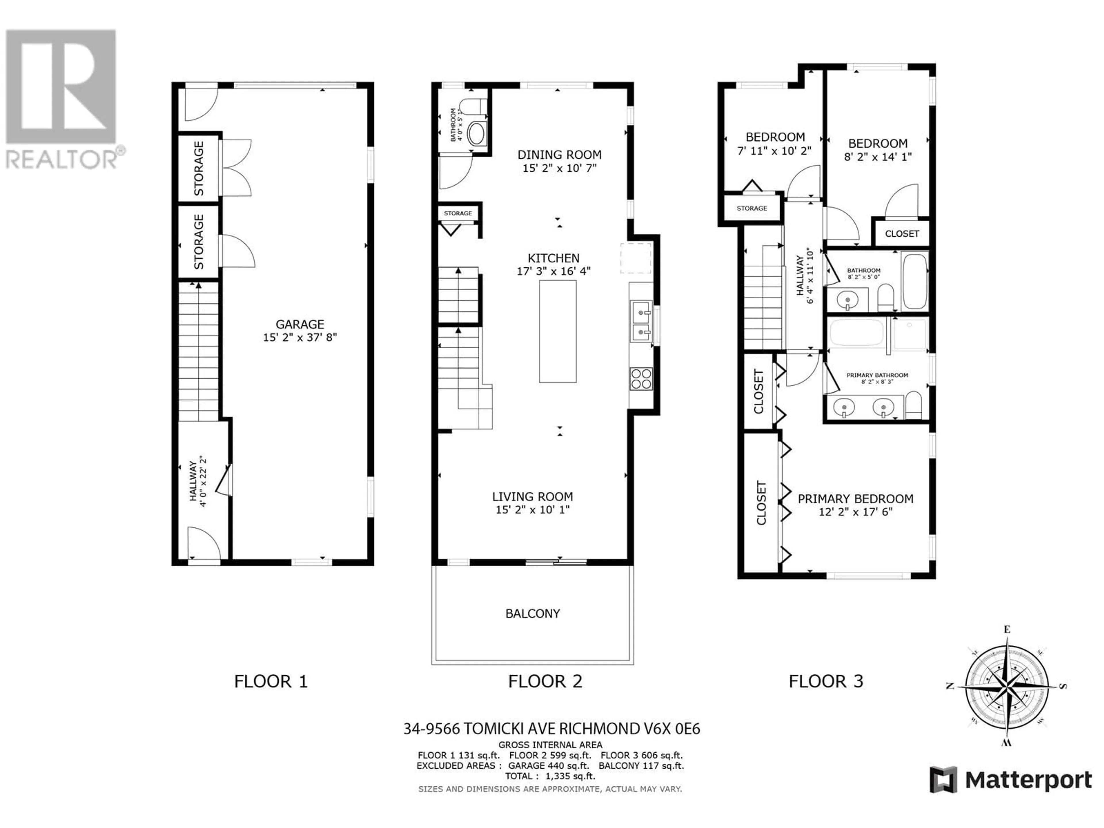 Floor plan for 34 - 9566 TOMICKI AVENUE, Richmond British Columbia V6X0E6