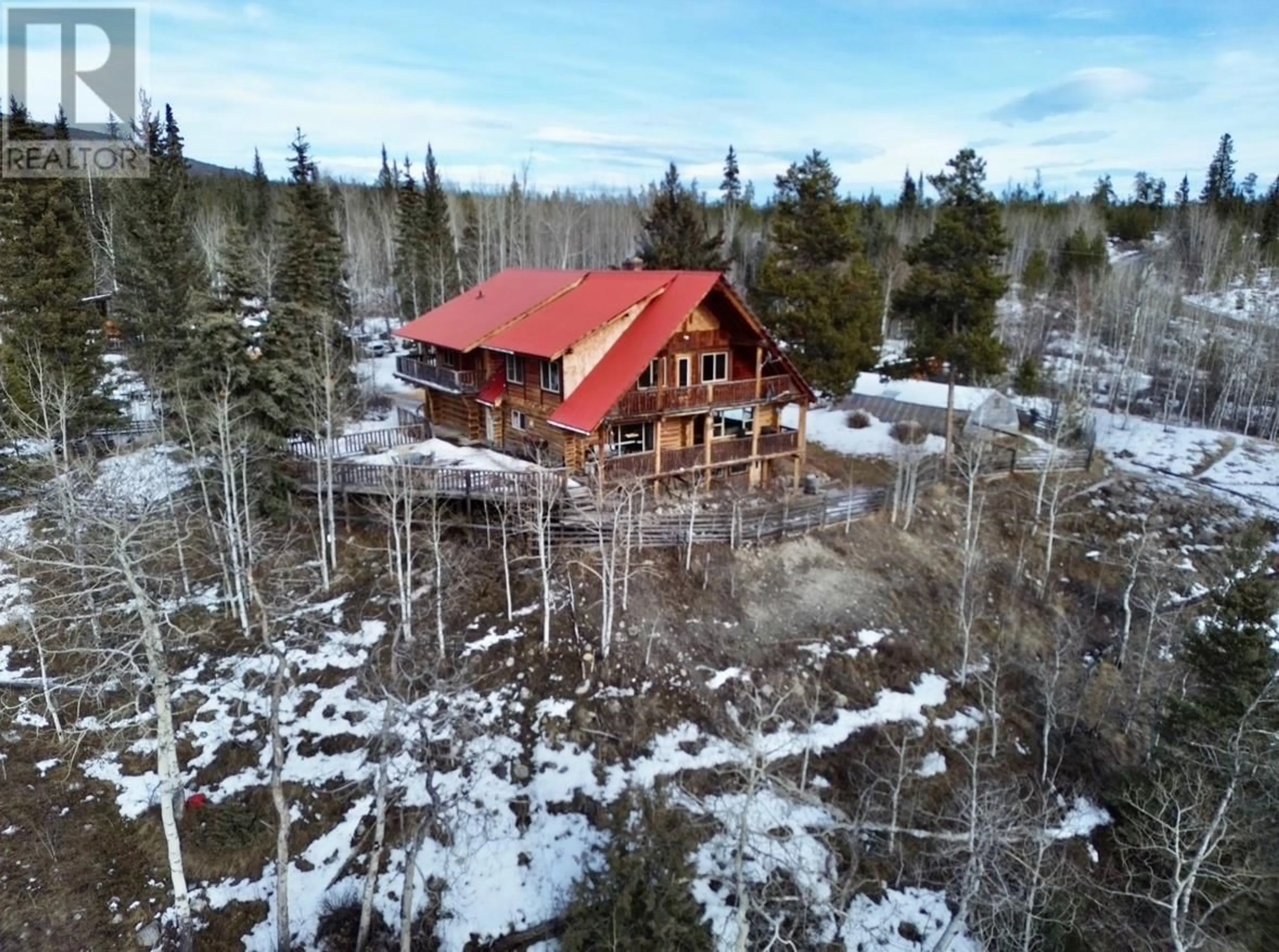 A pic from outside/outdoor area/front of a property/back of a property/a pic from drone, forest/trees view for 151 CHIGNELL ROAD, Chilcotin British Columbia V0L1V0