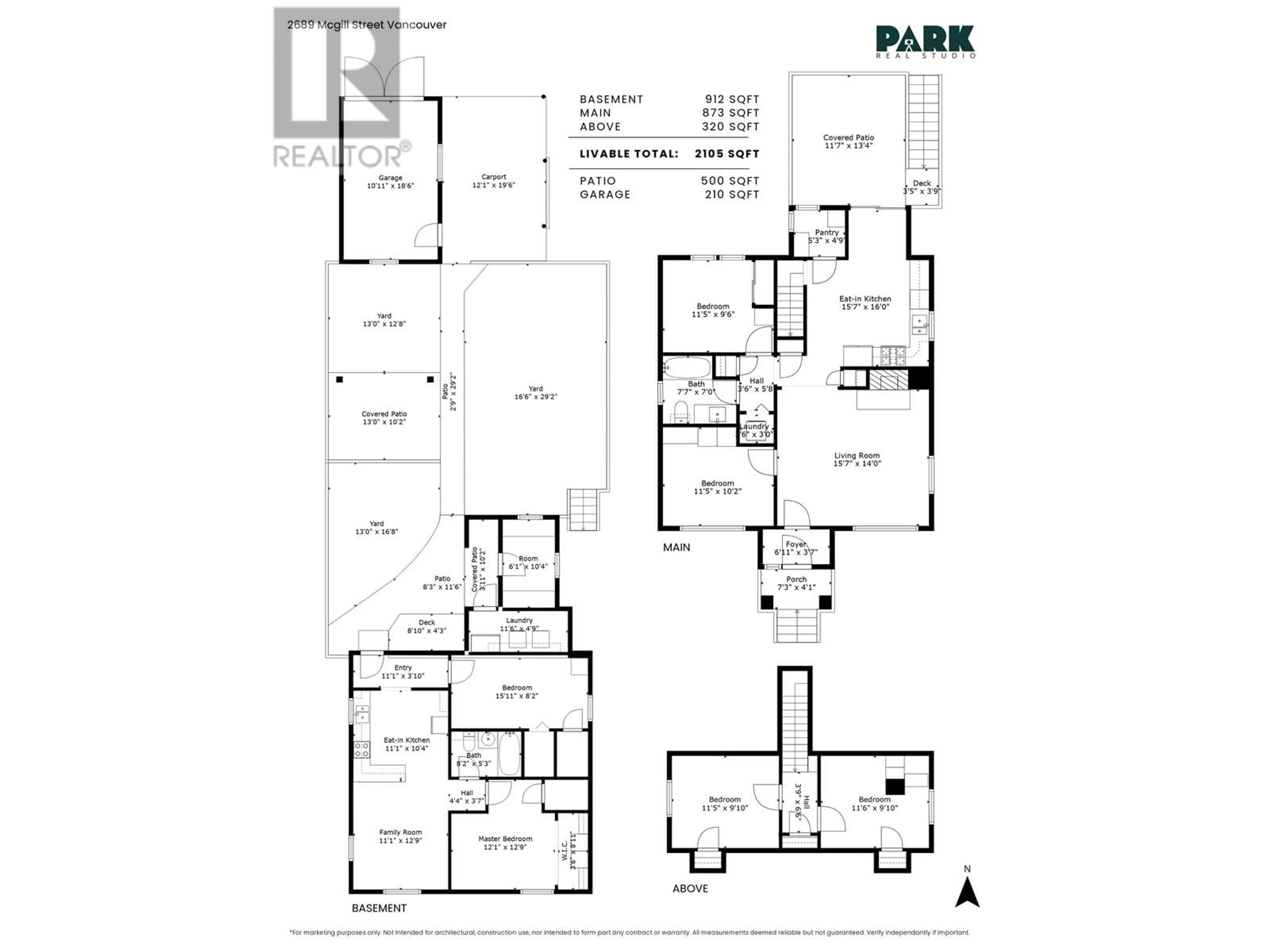 Floor plan for 2689 MCGILL STREET, Vancouver British Columbia V5K1H2