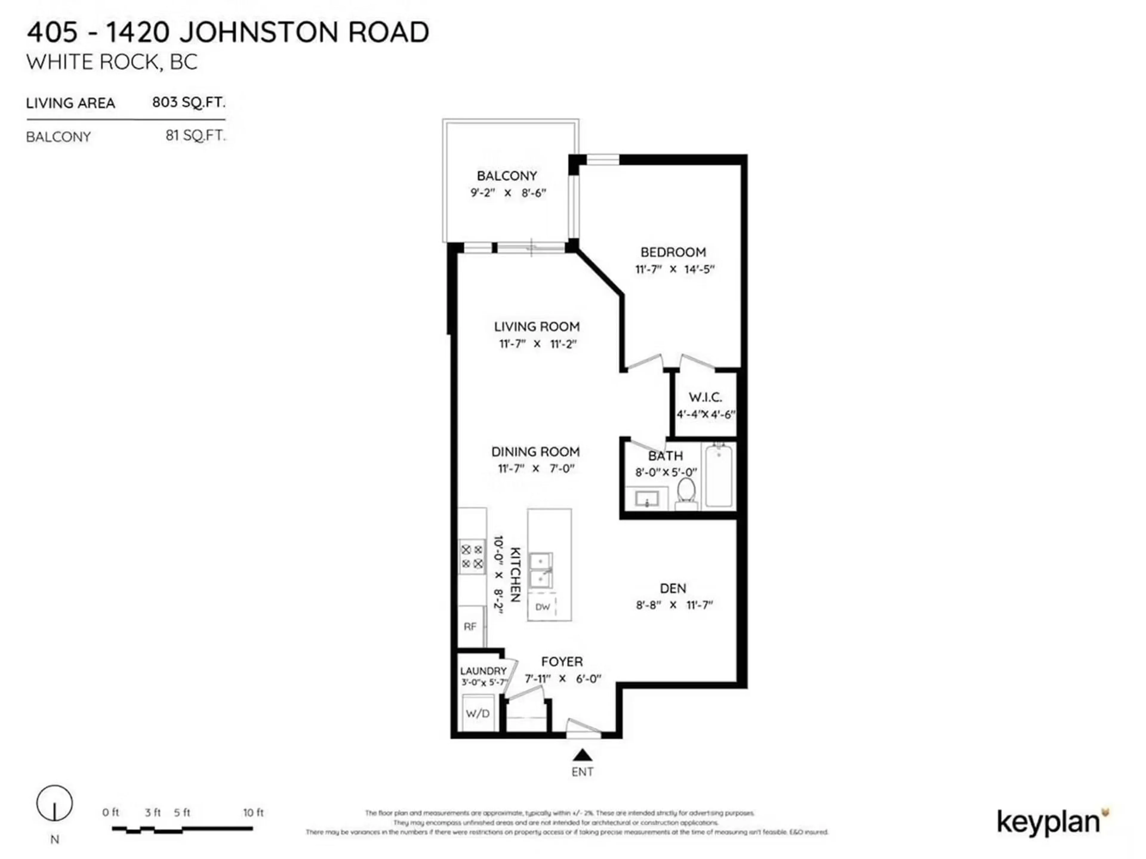 Floor plan for 405 1420 JOHNSTON ROAD, White Rock British Columbia V4B3Z5