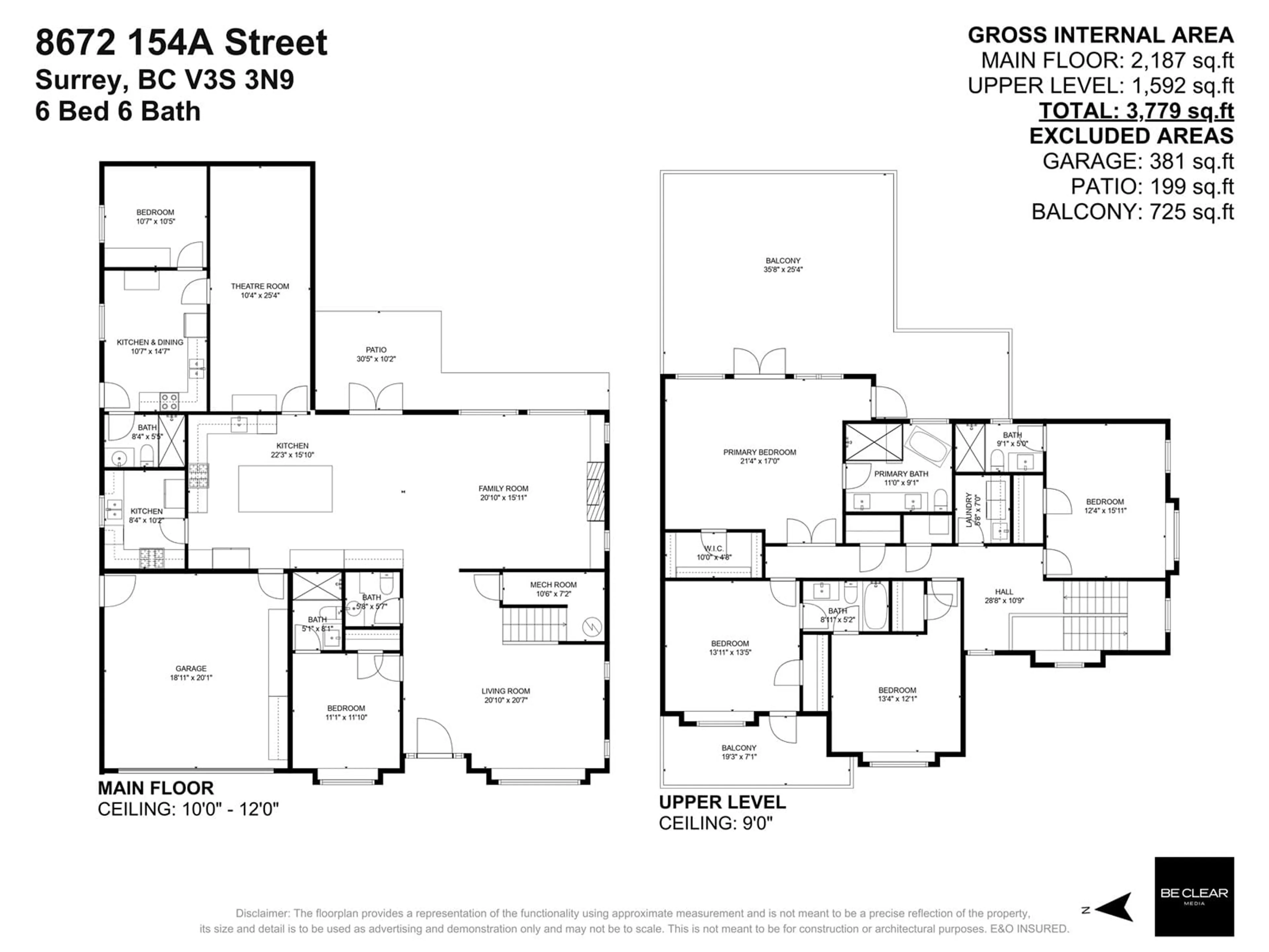 Floor plan for 8672 154A STREET, Surrey British Columbia V3S2R7