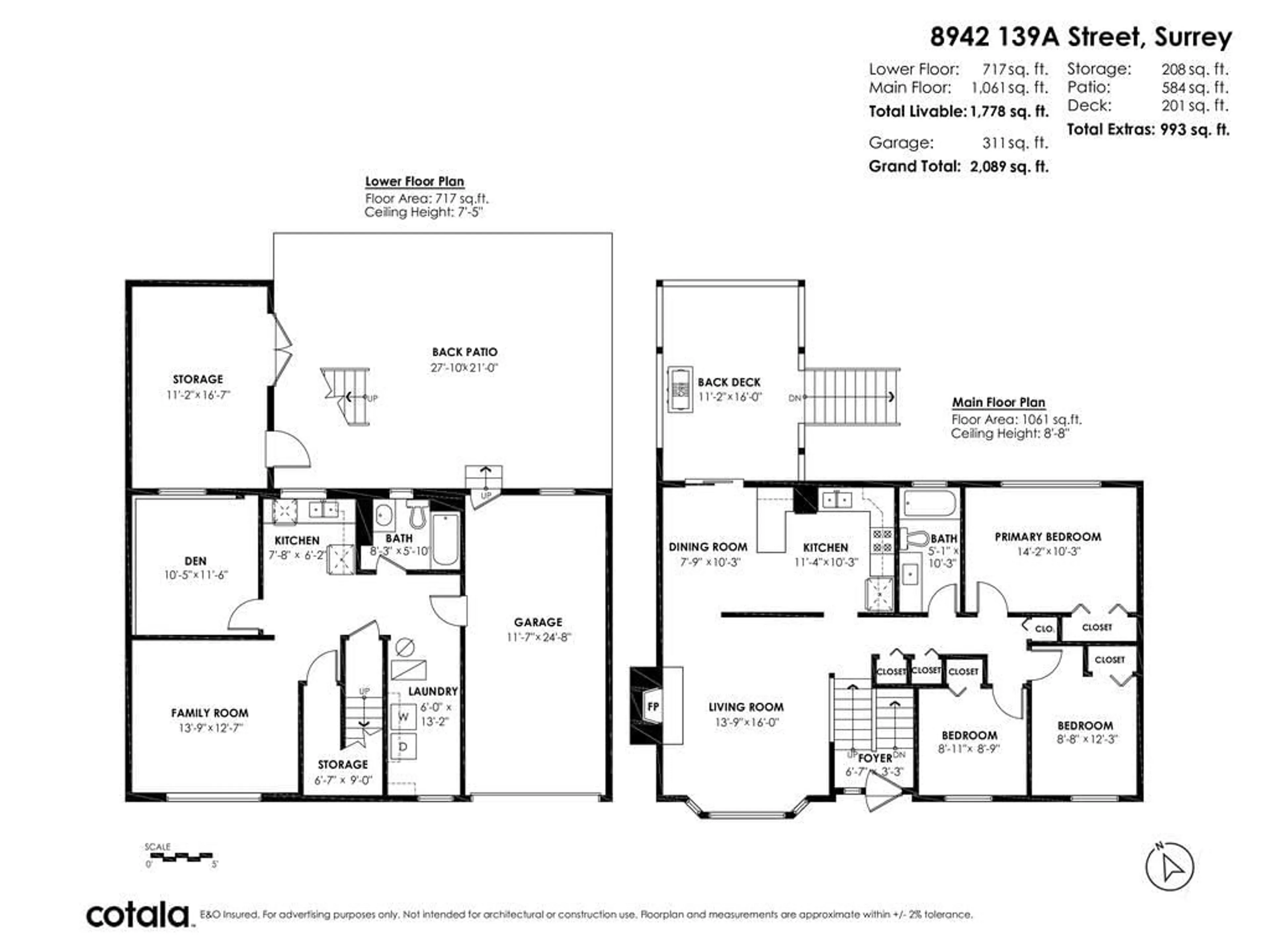 Floor plan for 8942 139A, Surrey British Columbia V3V7G5