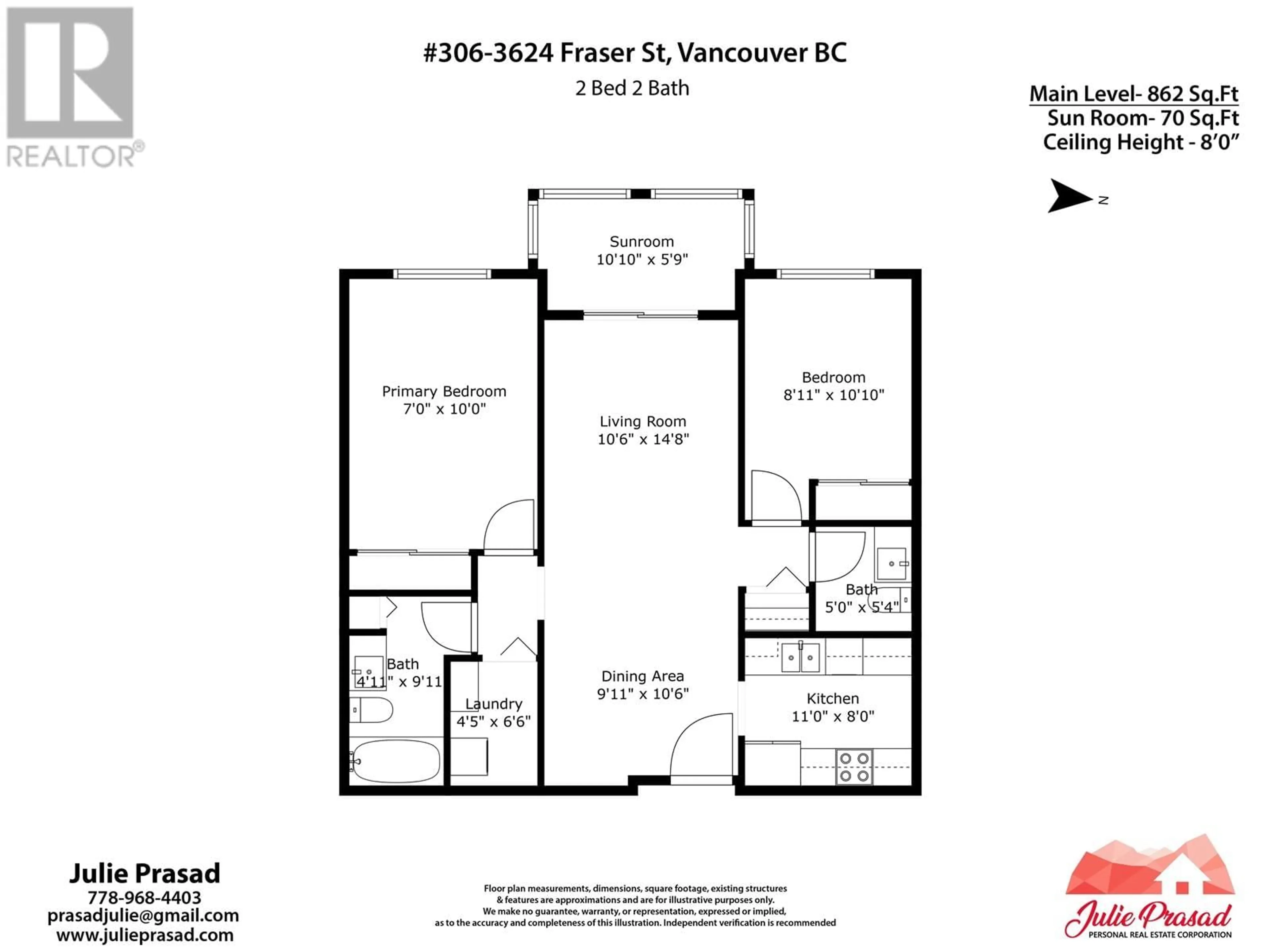 Floor plan for 306 - 3624 FRASER STREET, Vancouver British Columbia V5V4C8