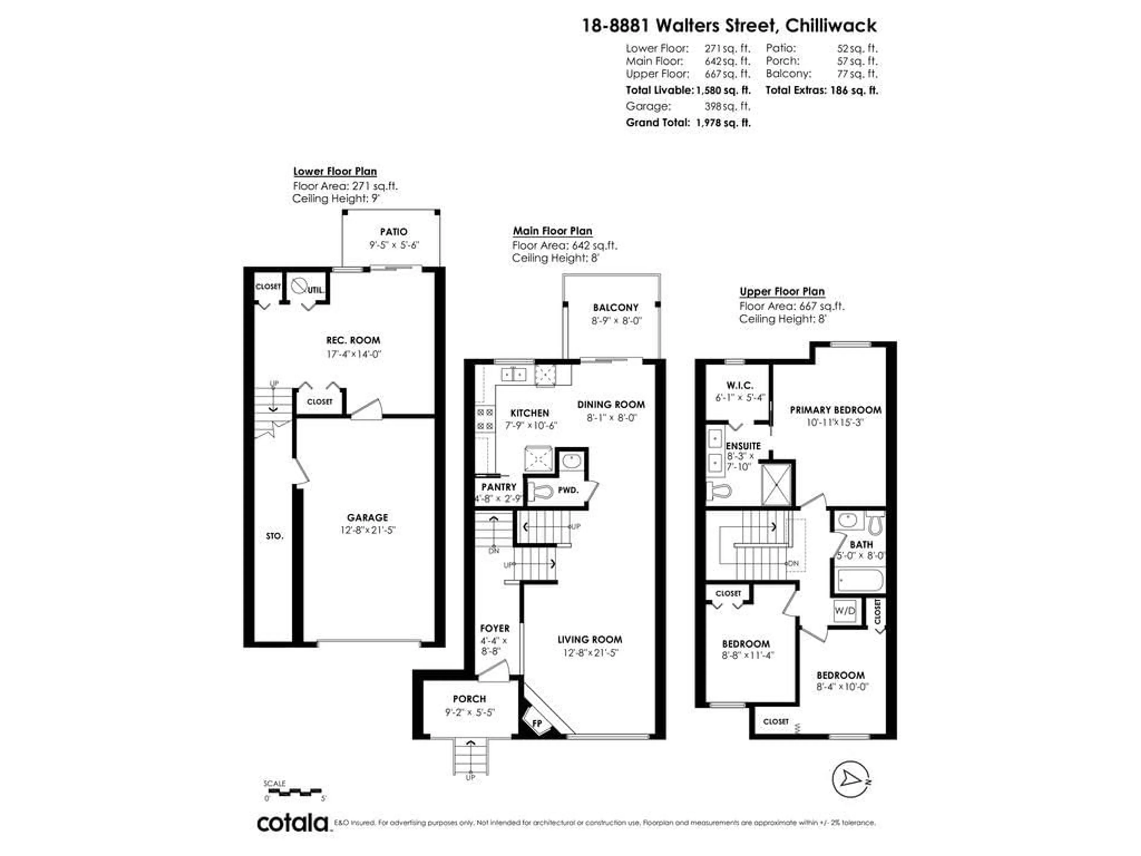 Floor plan for 18 8881 WALTERS STREET|Chilliwack Proper, Chilliwack British Columbia V2P8E9