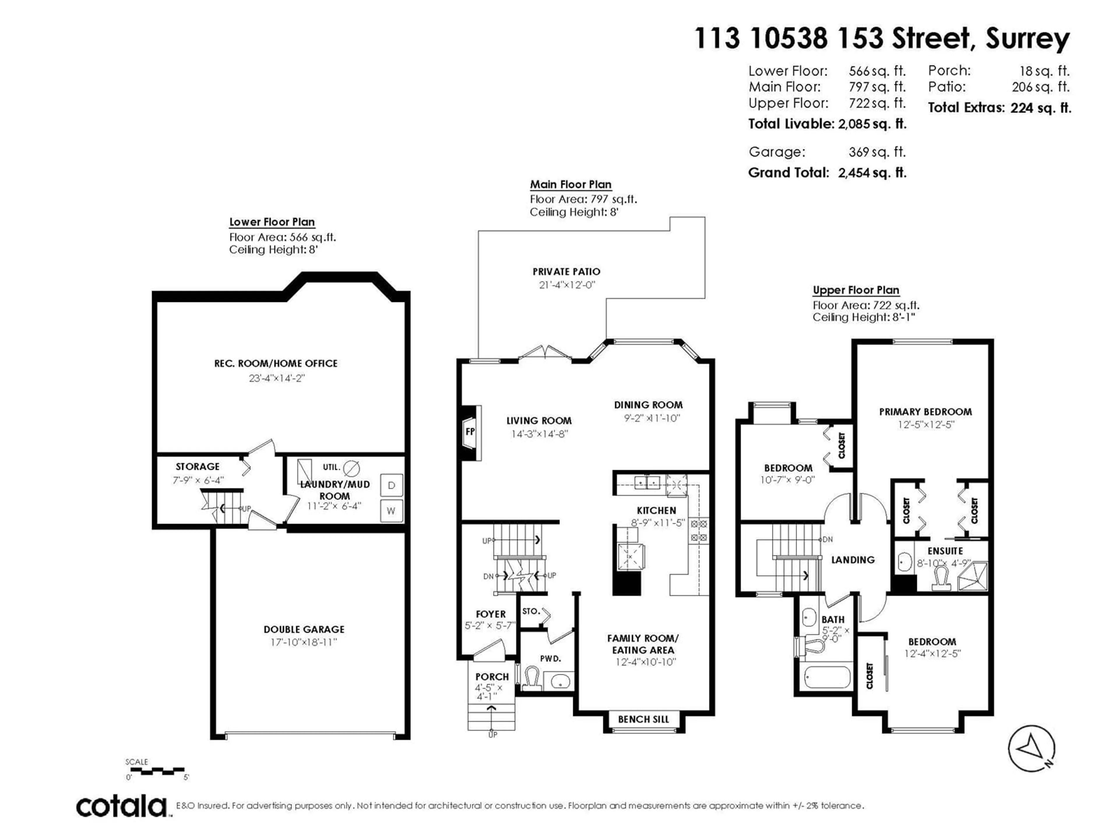 Floor plan for 113 10538 153 STREET, Surrey British Columbia V3R0G6