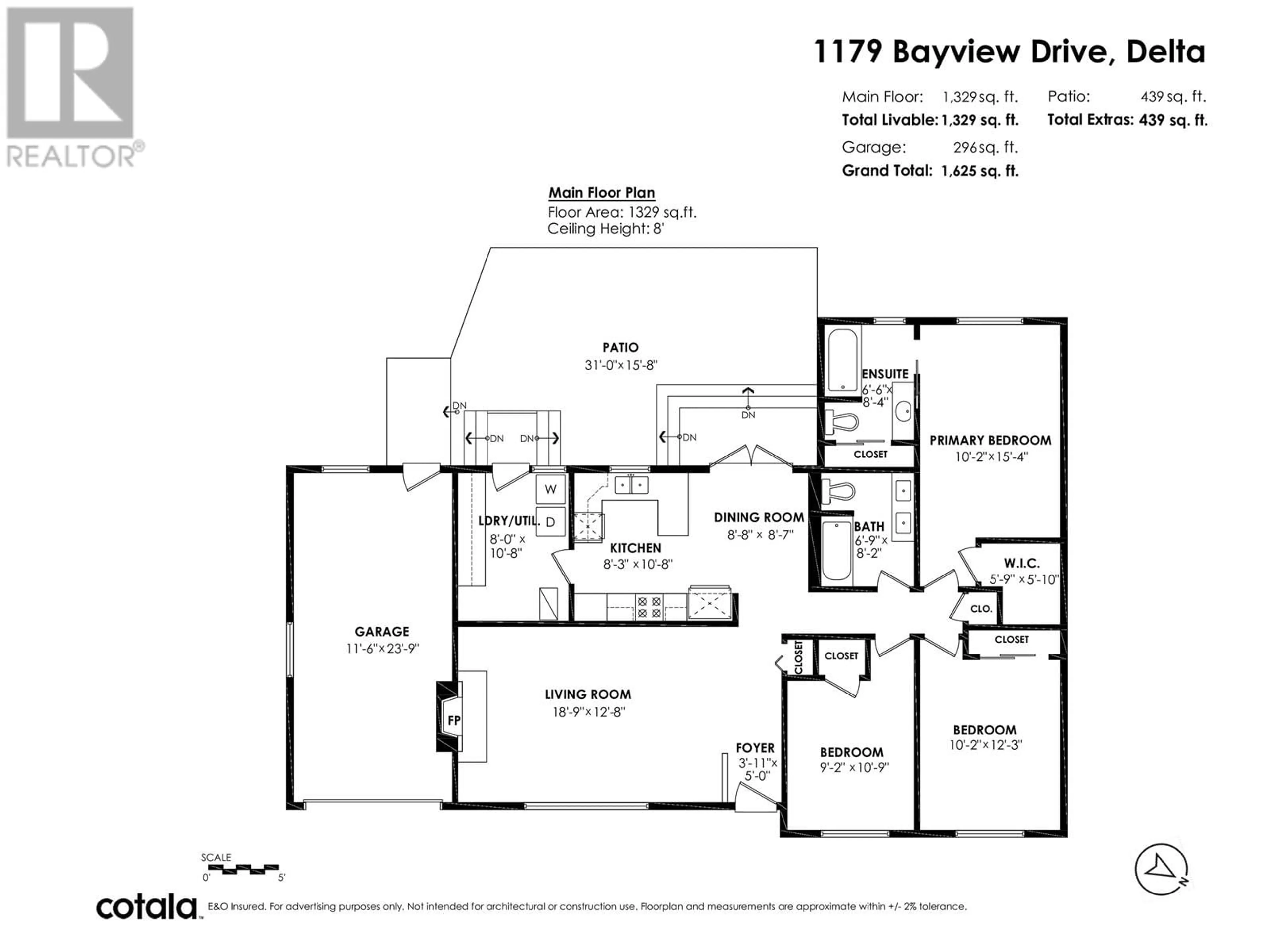 Floor plan for 1179 BAYVIEW DRIVE, Delta British Columbia V4M2R8