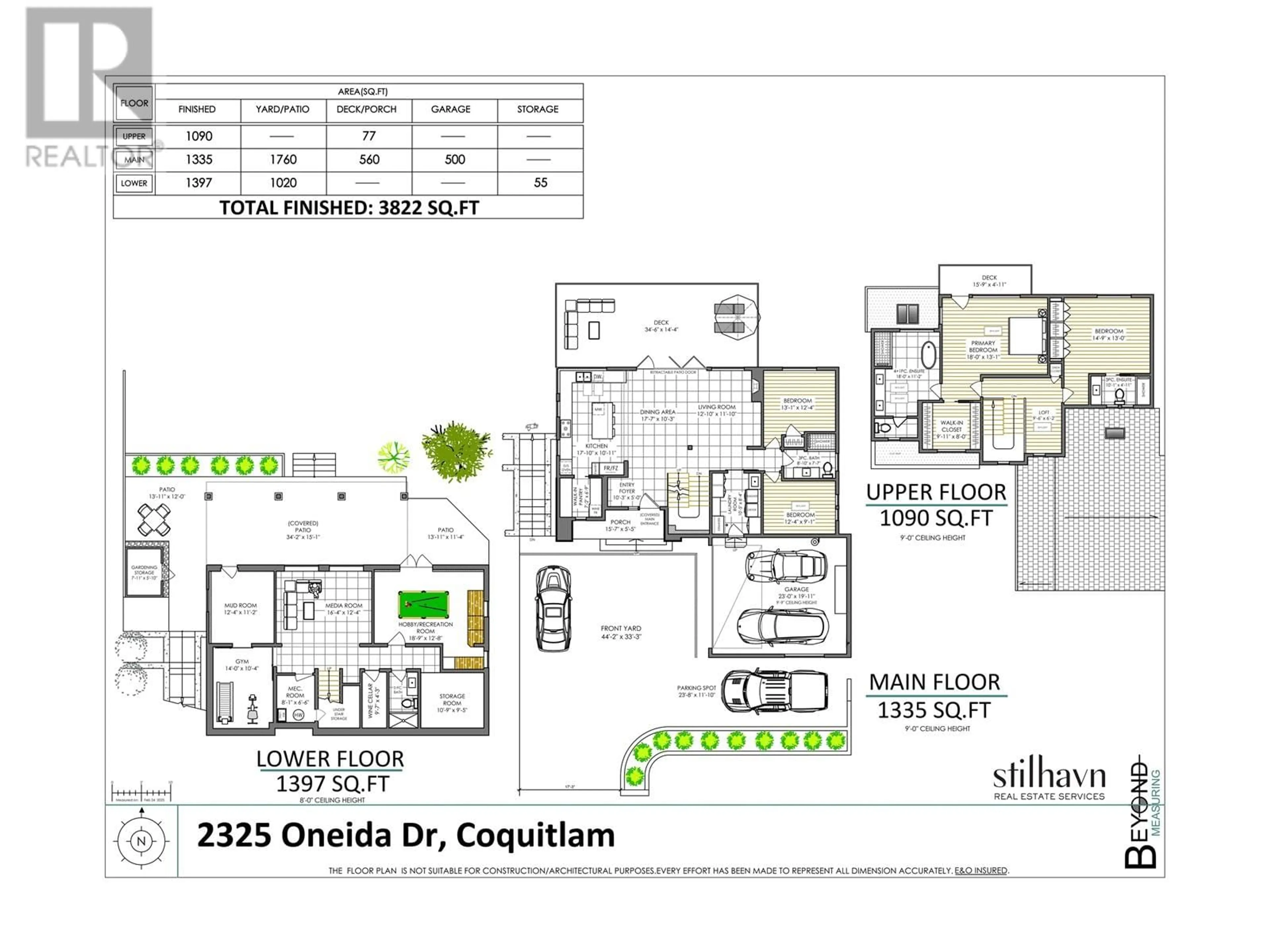 Floor plan for 2325 ONEIDA DRIVE, Coquitlam British Columbia V3J7A7