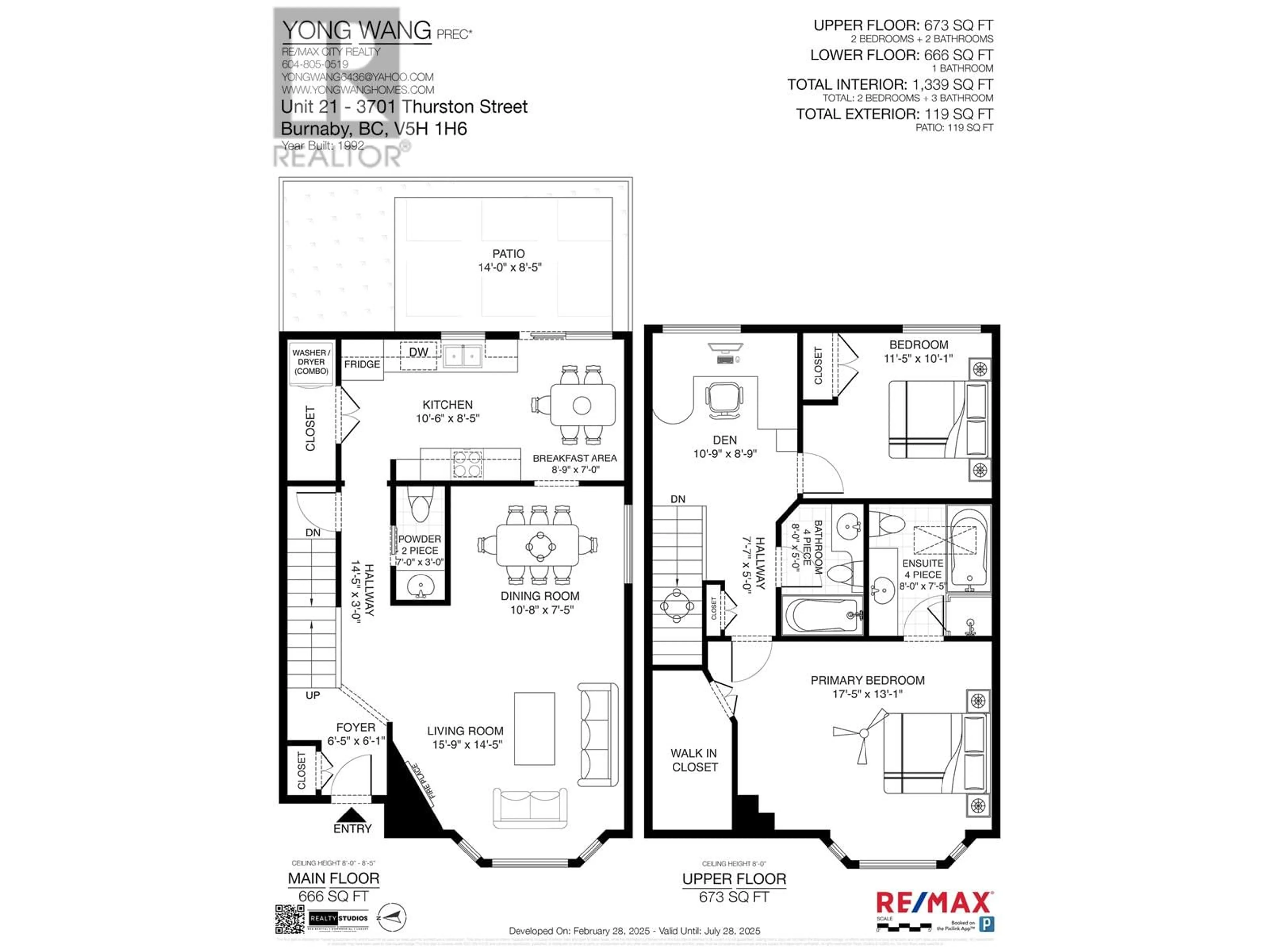 Floor plan for 21 3701 THURSTON STREET, Burnaby British Columbia V5H1H6